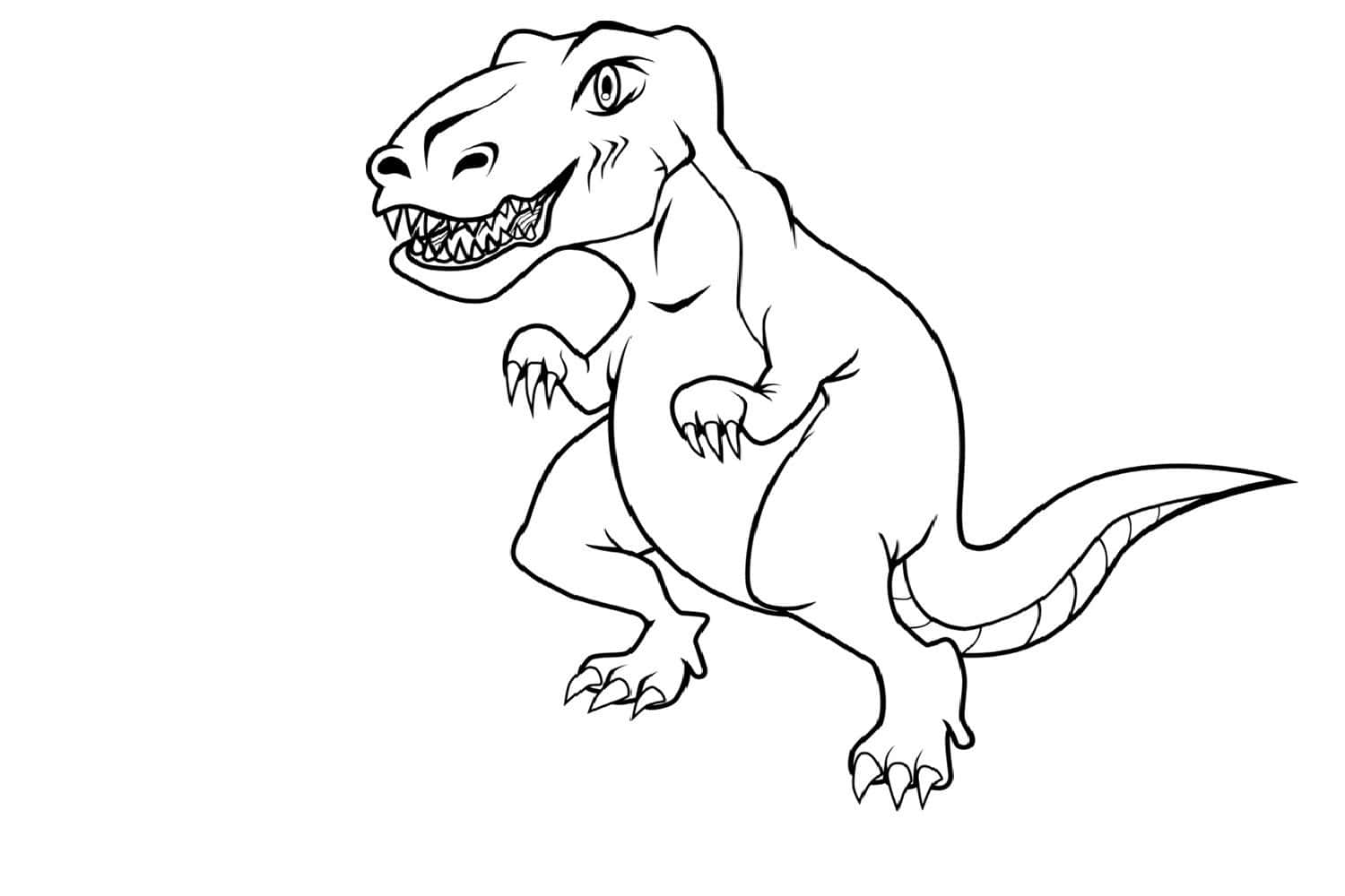 Unapagina Di Colorazione Di Un T-rex