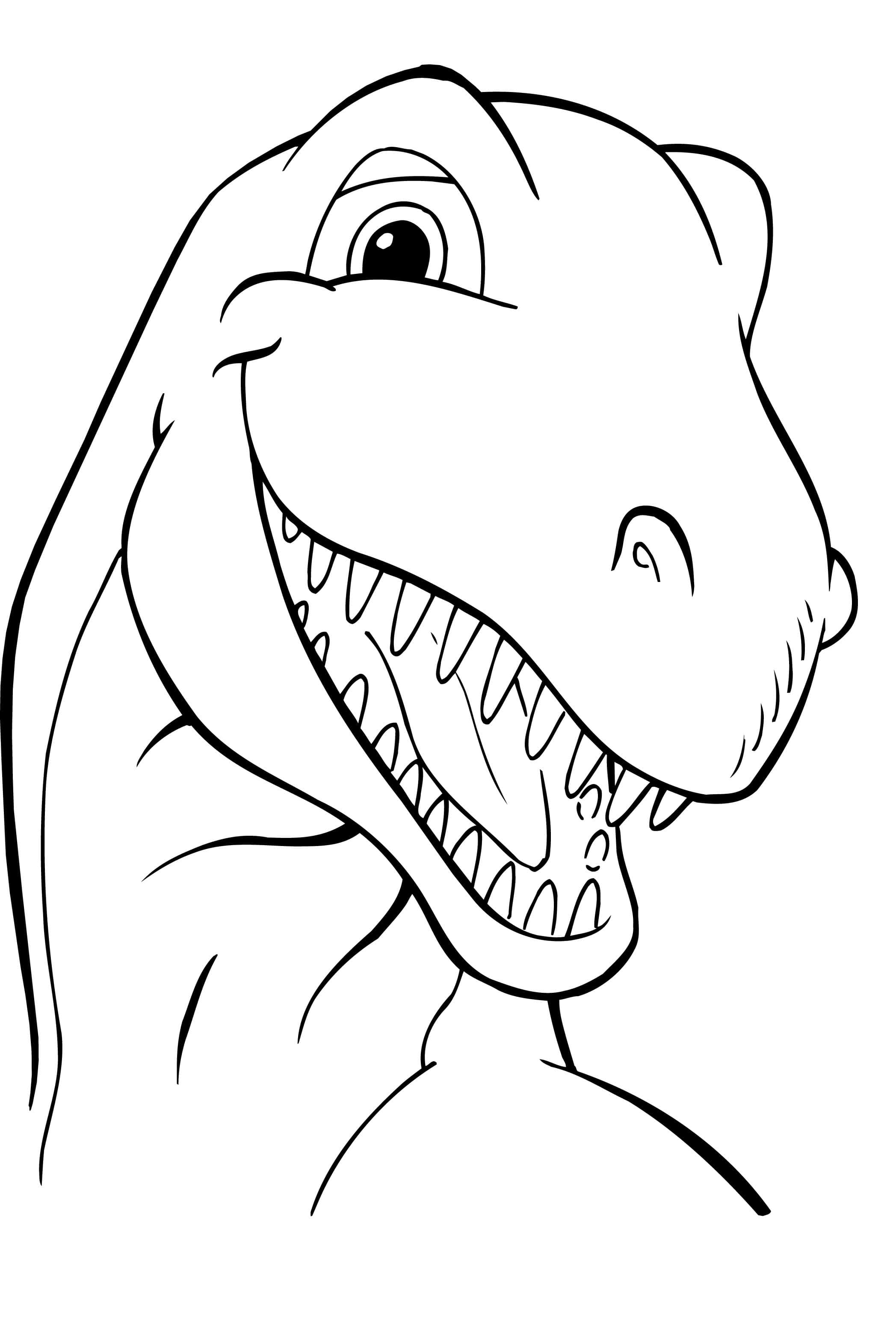 A T - Rex Head Coloring Page