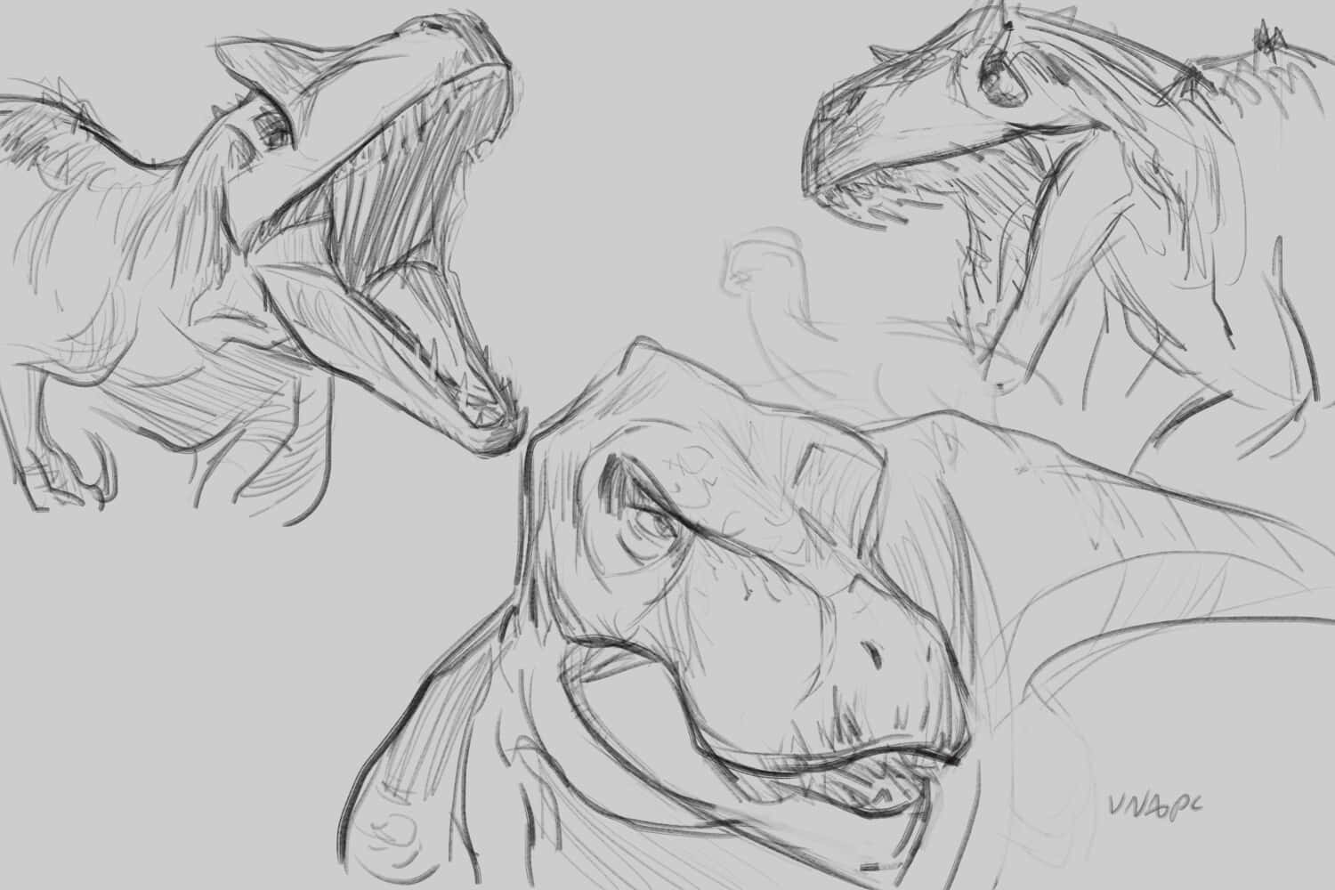 T-rex Sketch By Sassy