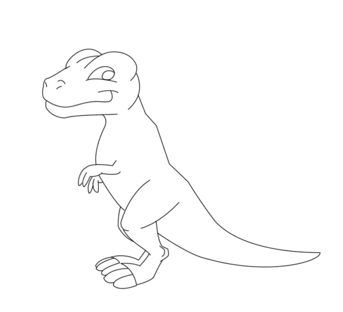 Image  Colorful Dinosaur Drawing