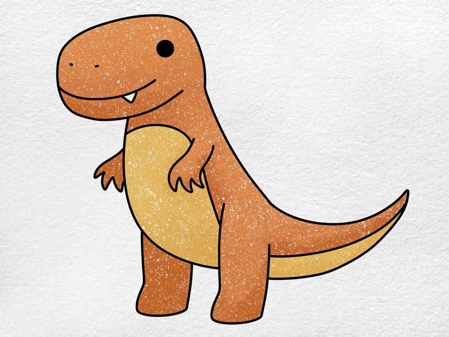 Undibujo Cautivador De Un Tiranosaurio Rex