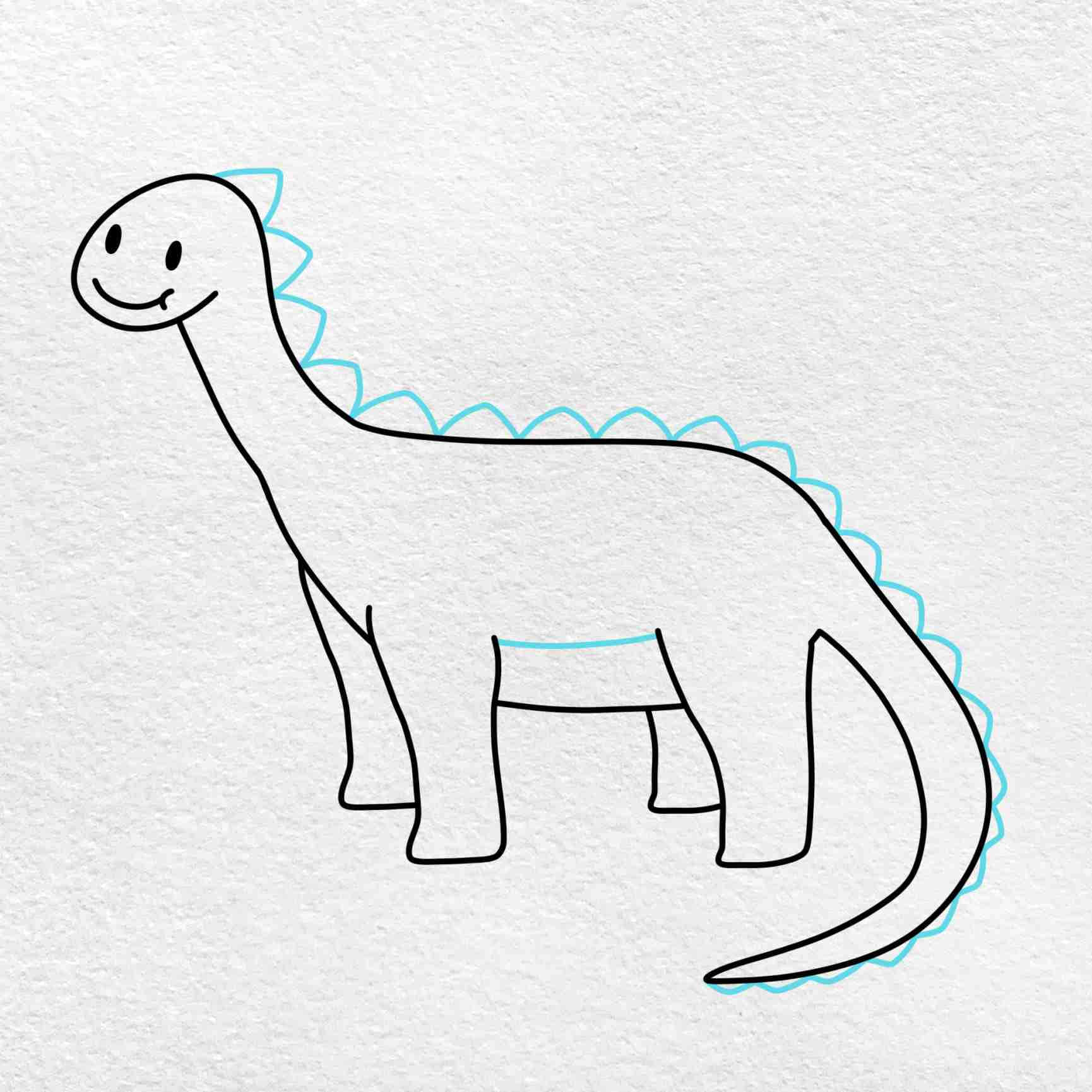 Explore the prehistoric world with this realistic dinosaur drawing.