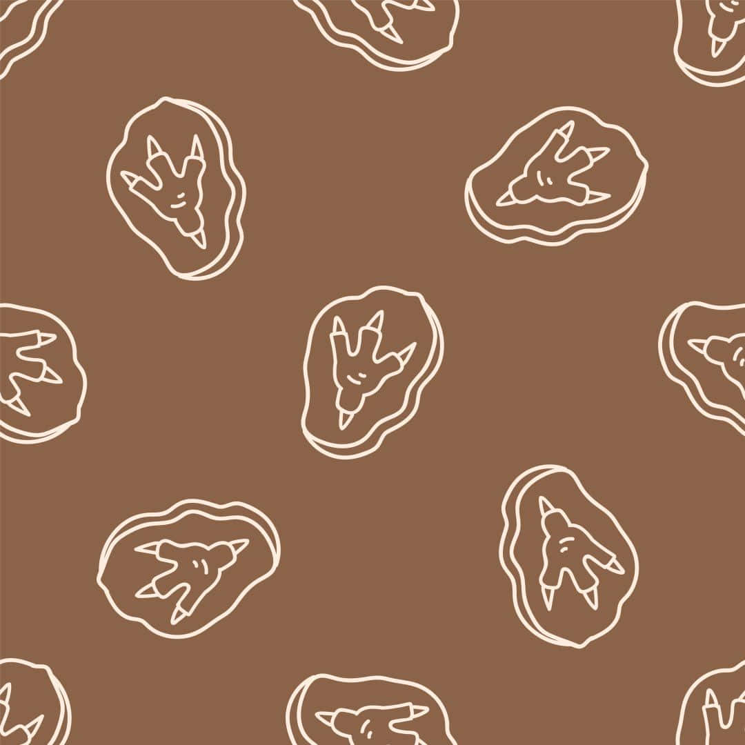 Dinosaur Fossil Pattern Wallpaper