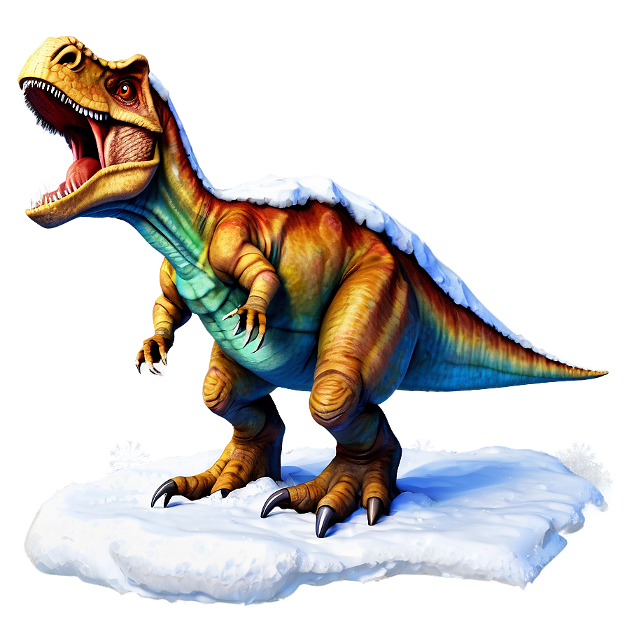 Dinosaur In Snow Png Mow PNG