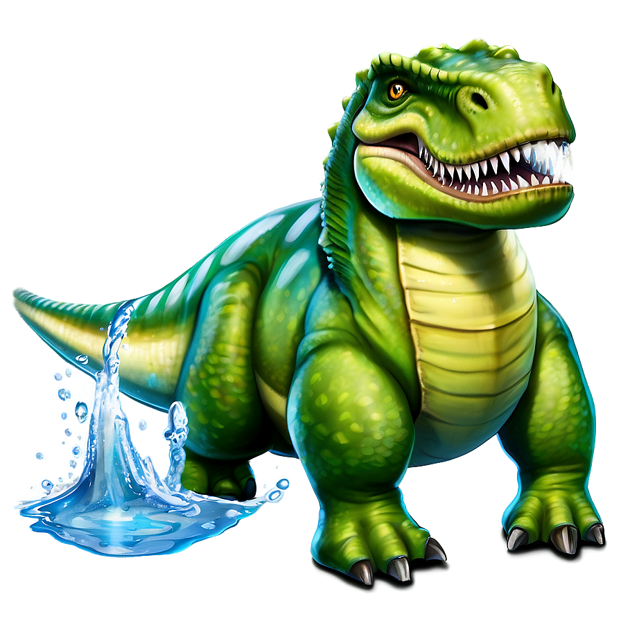 Dinosaur In Water Png 05032024 PNG