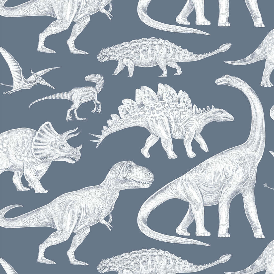 Dinosaur Pattern Background Wallpaper