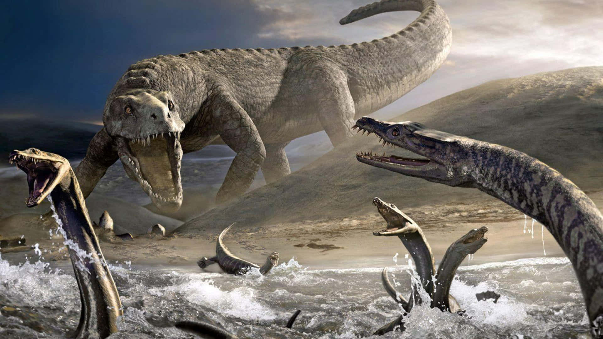 Dinosaurer Triassic Jurassic Udryddelse Billede