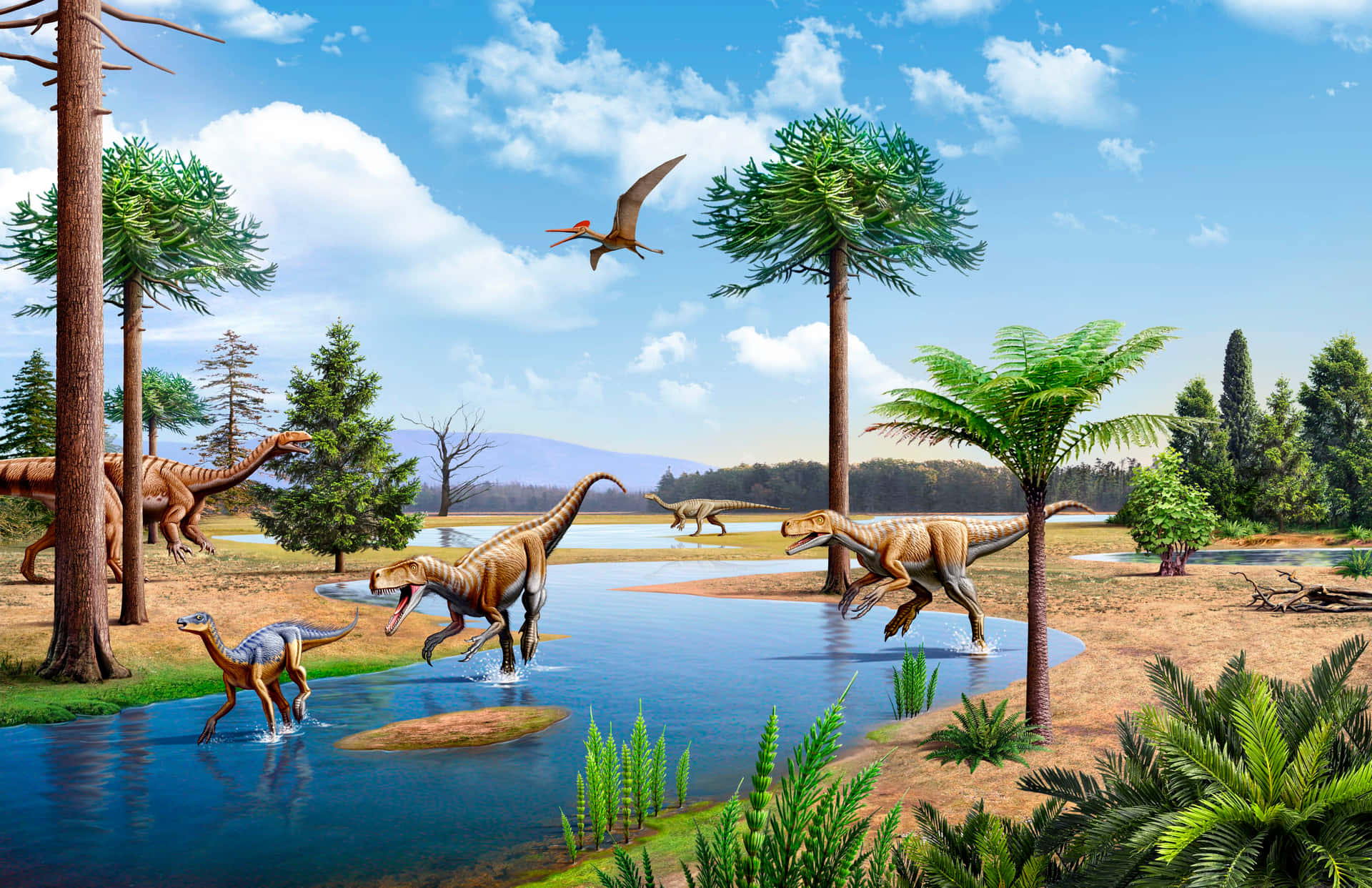 Dinosaursön Triassisk Bild.