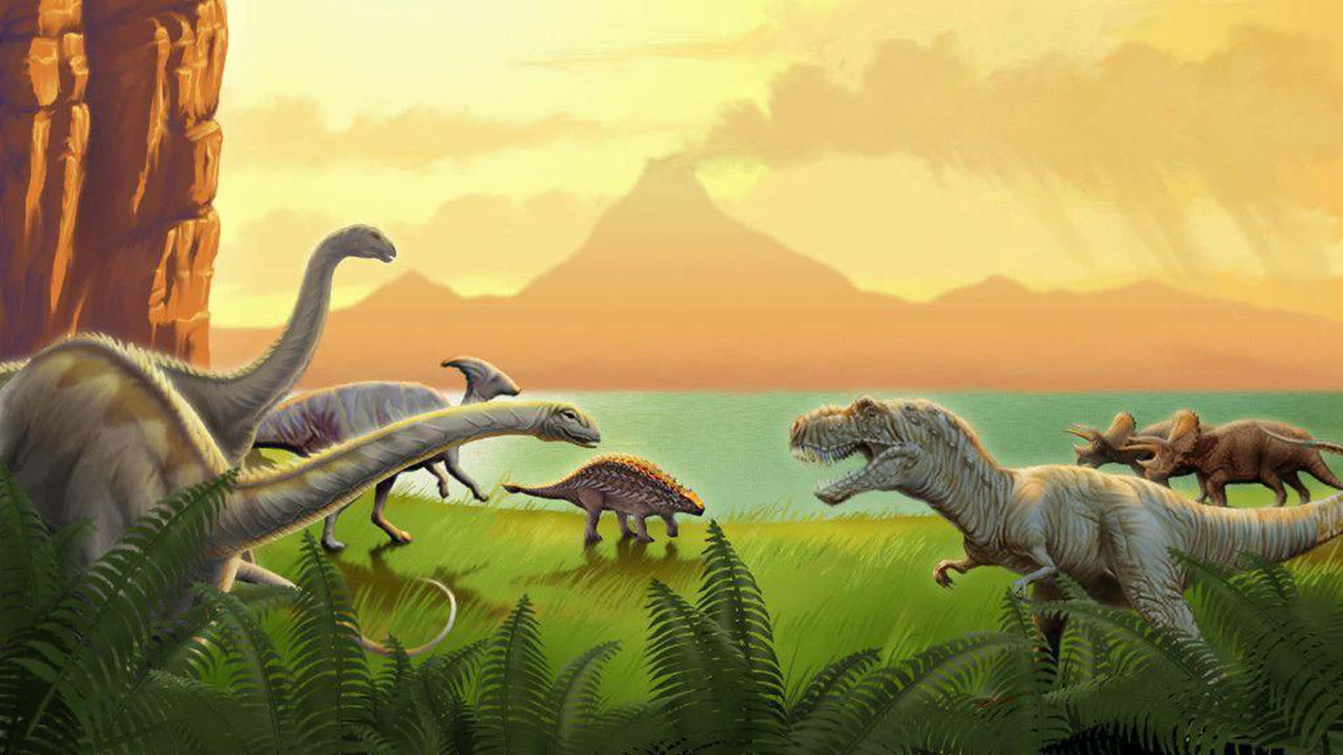 Cartoon Dinosaurs Fantasy Island Picture