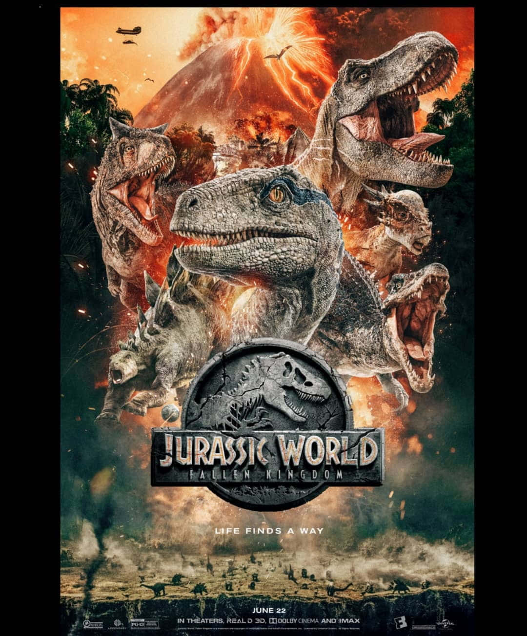 Dinosaurer Jurassic World Fallen Kingdom Billede 3D Wallpaper