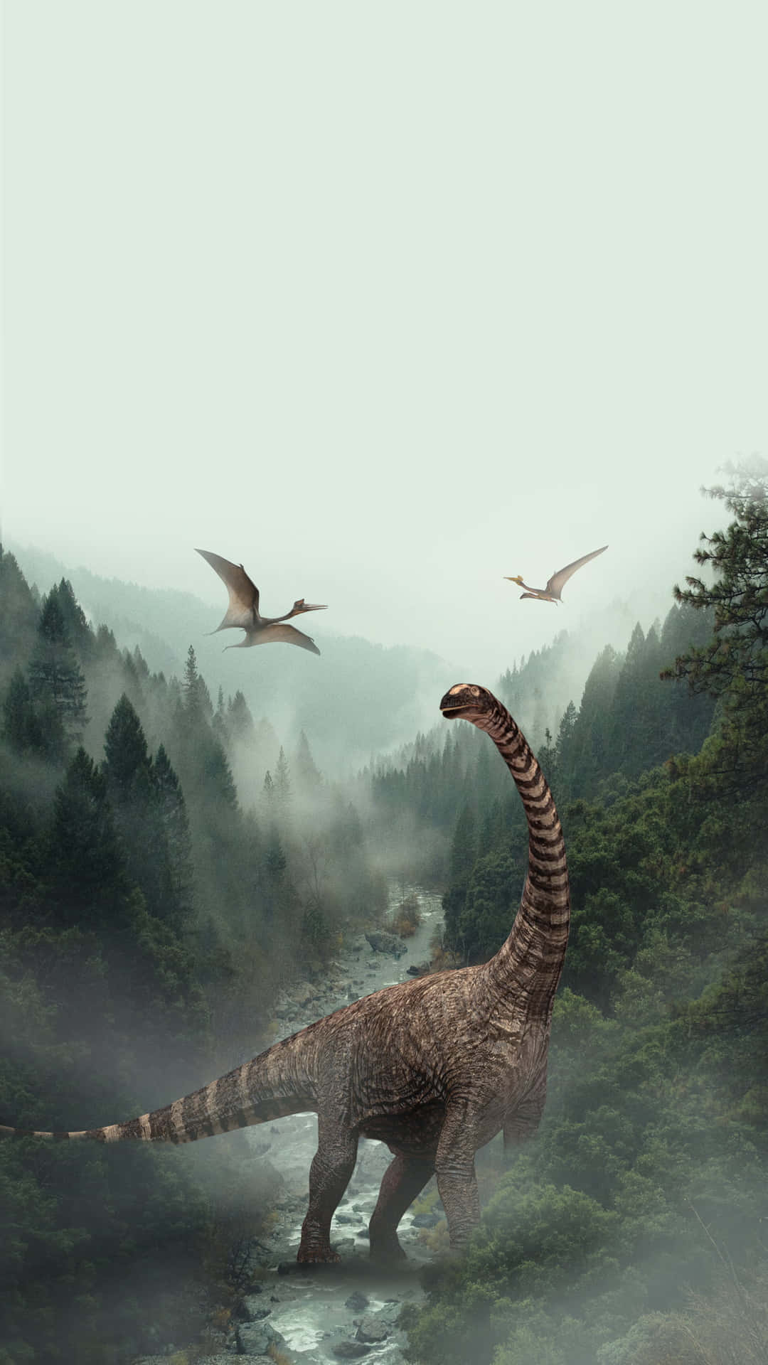 Imagende Dinosaurios En Un Bosque De Fantasía