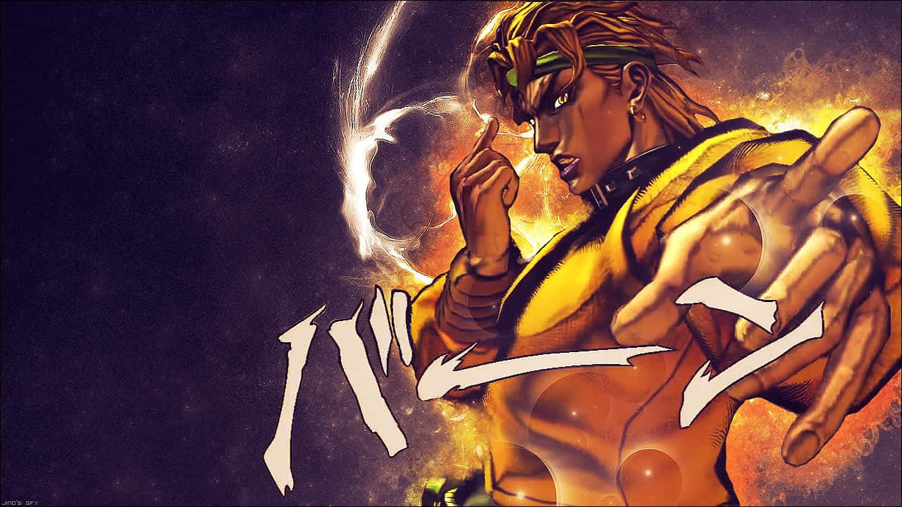 Dio Brando exuding power and confidence in the night Wallpaper