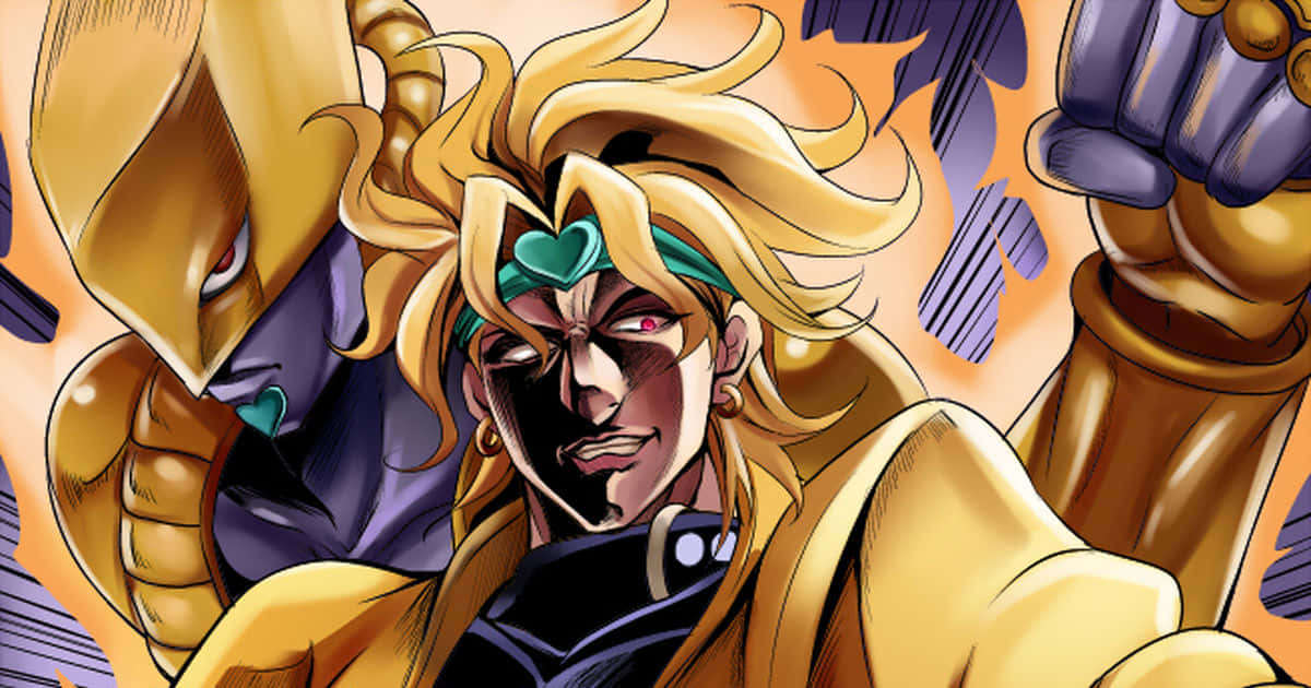 "Dio Brando unleashing the power of The World stand in action" Wallpaper