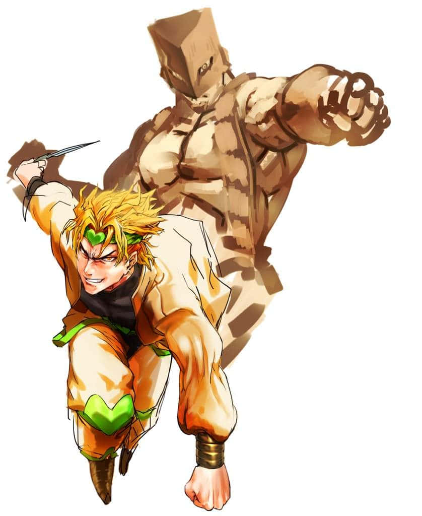 Dio Brando and his Stand, The World, in an intense pose Wallpaper