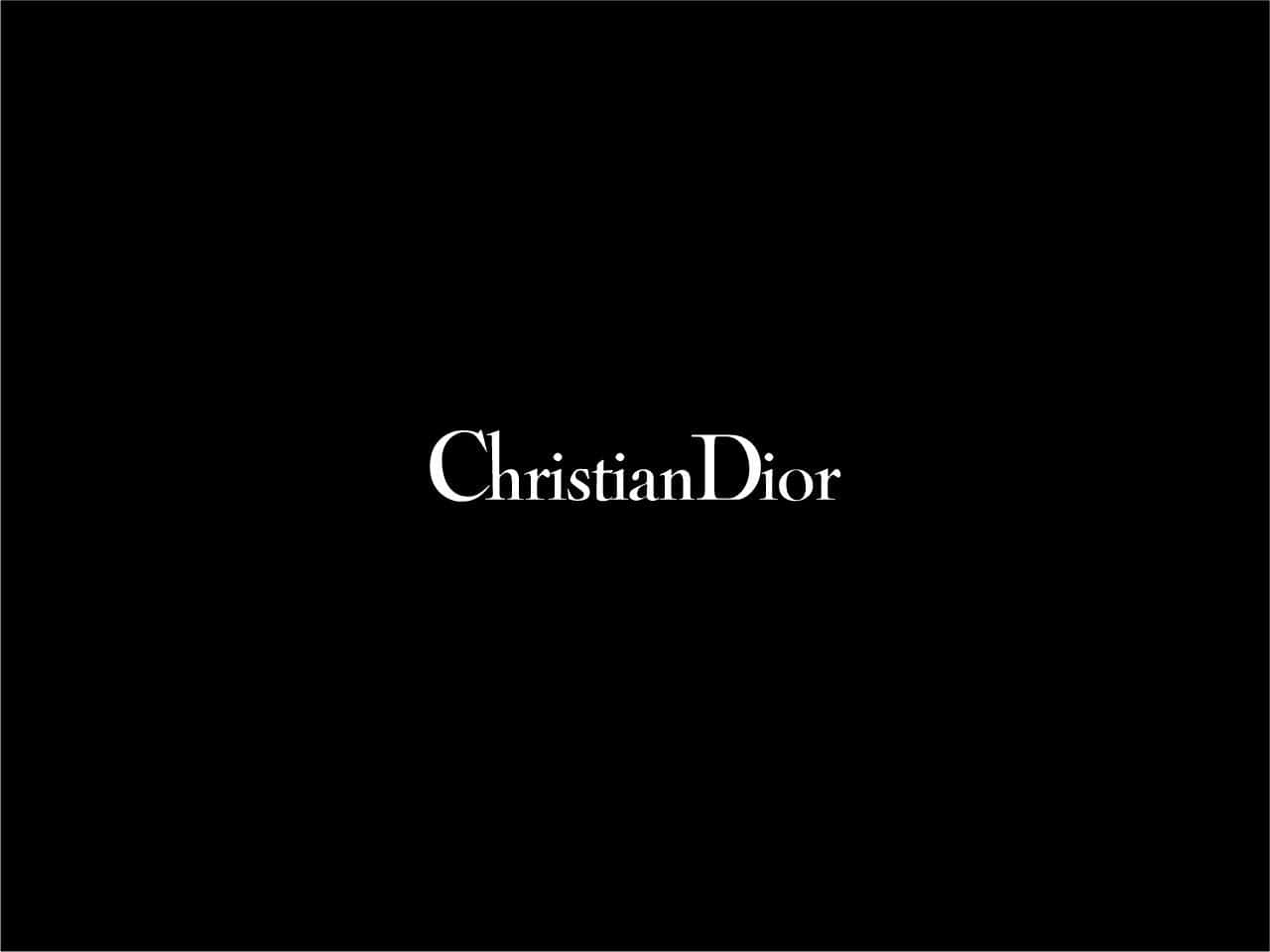 Christiandiors Logotyp På En Svart Bakgrund