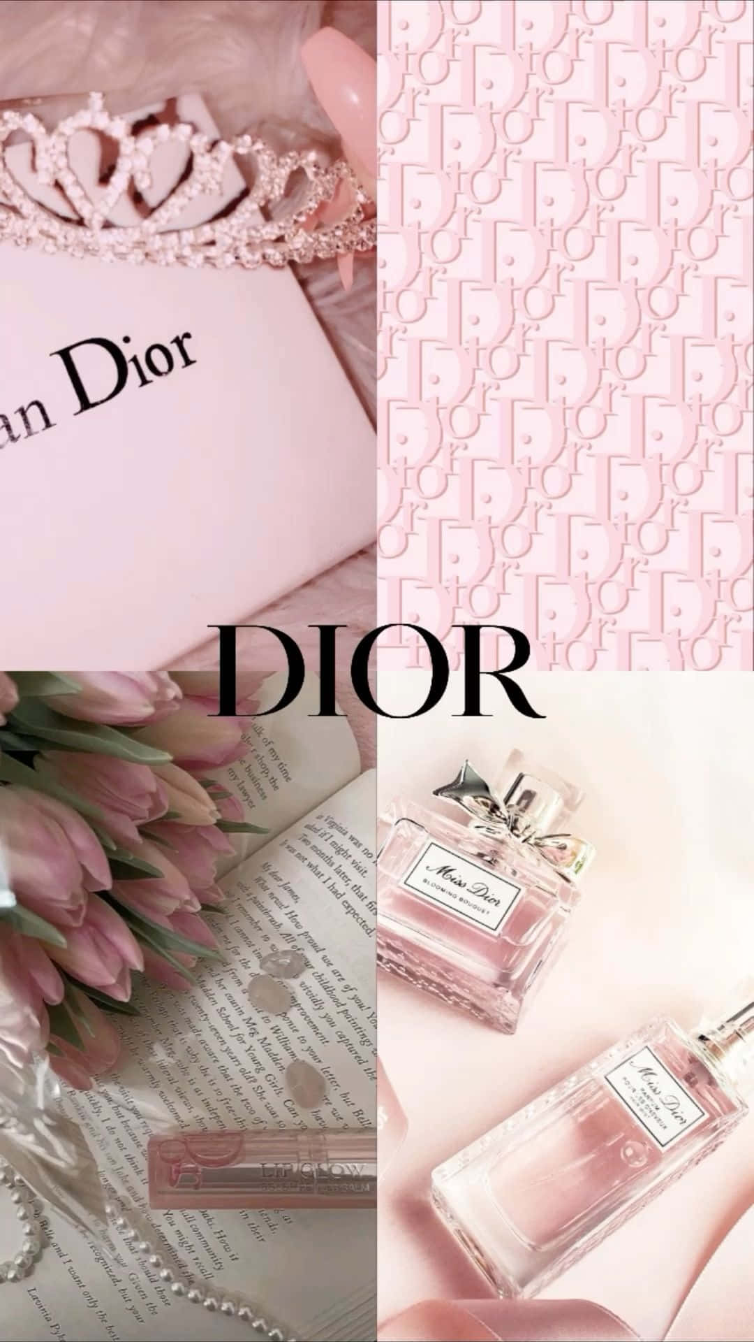 Dior Brand Aesthetic Collage Wallpaper