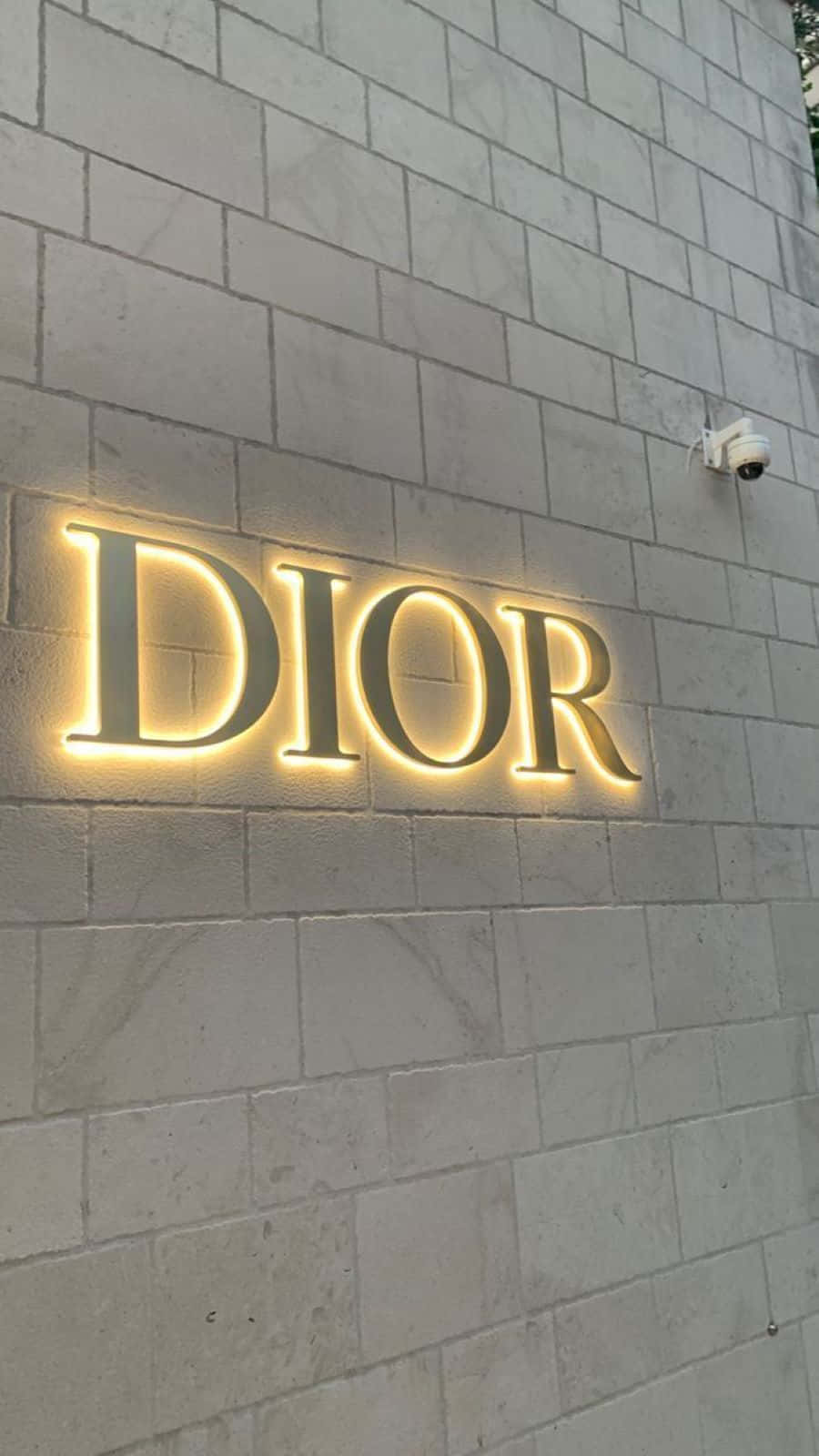 Dior Brand Signage Illuminated Wall Wallpaper