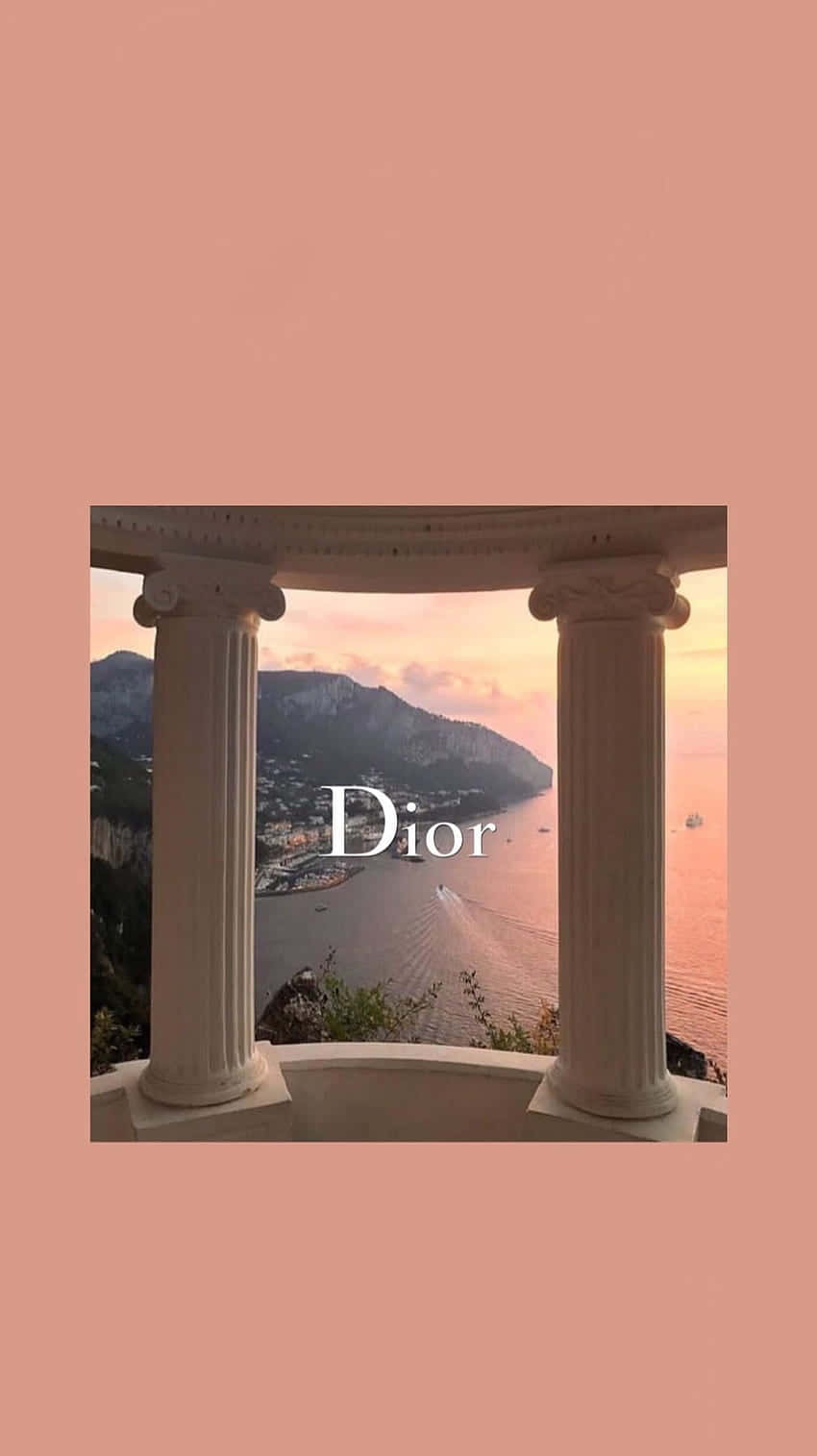Dior Branded Seaside Sunset Wallpaper