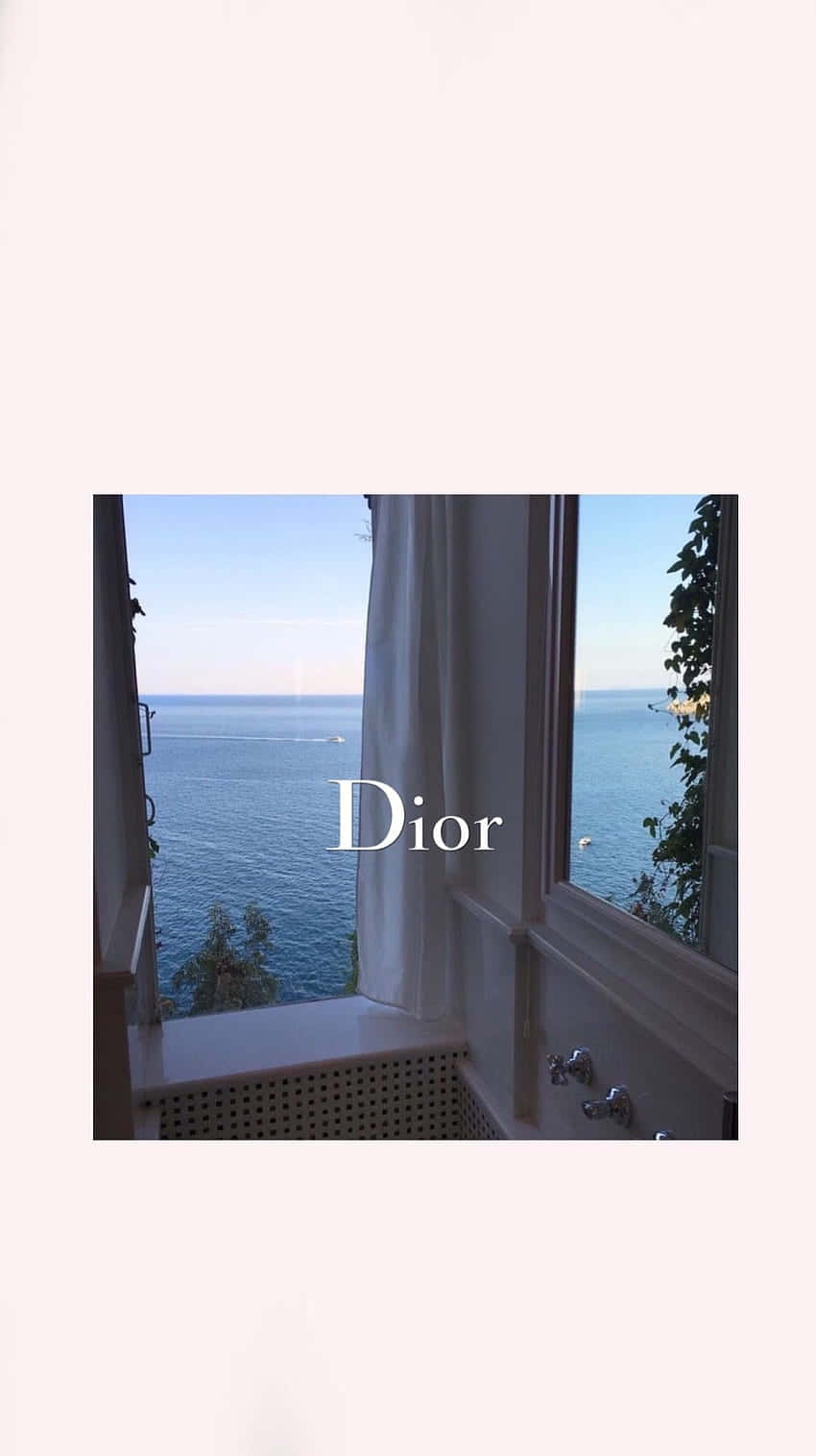 Dior Branded Seaside View Wallpaper
