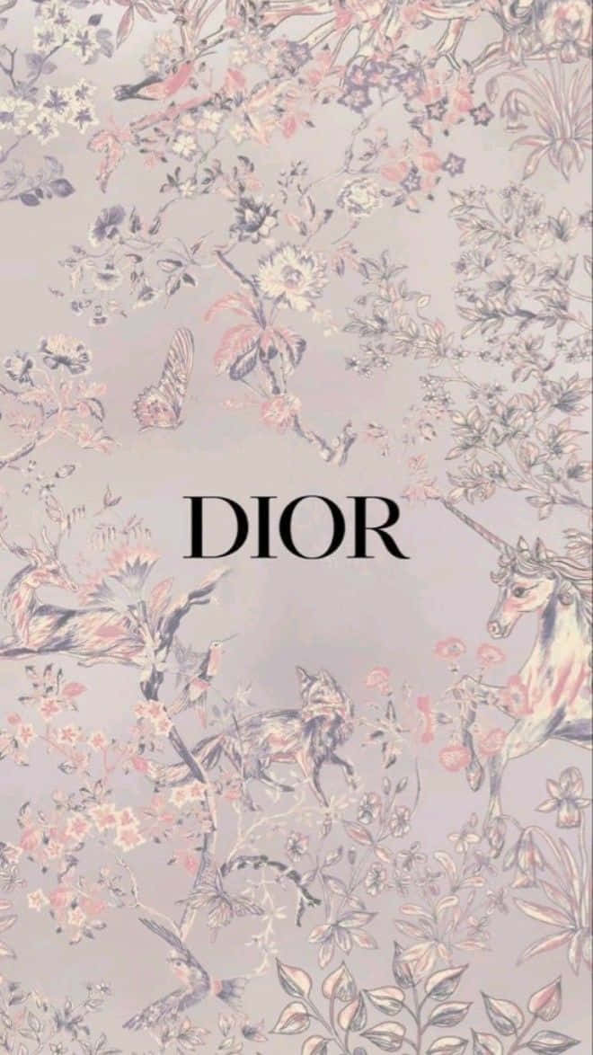 Download Dior Floral Background Logo Wallpaper | Wallpapers.com