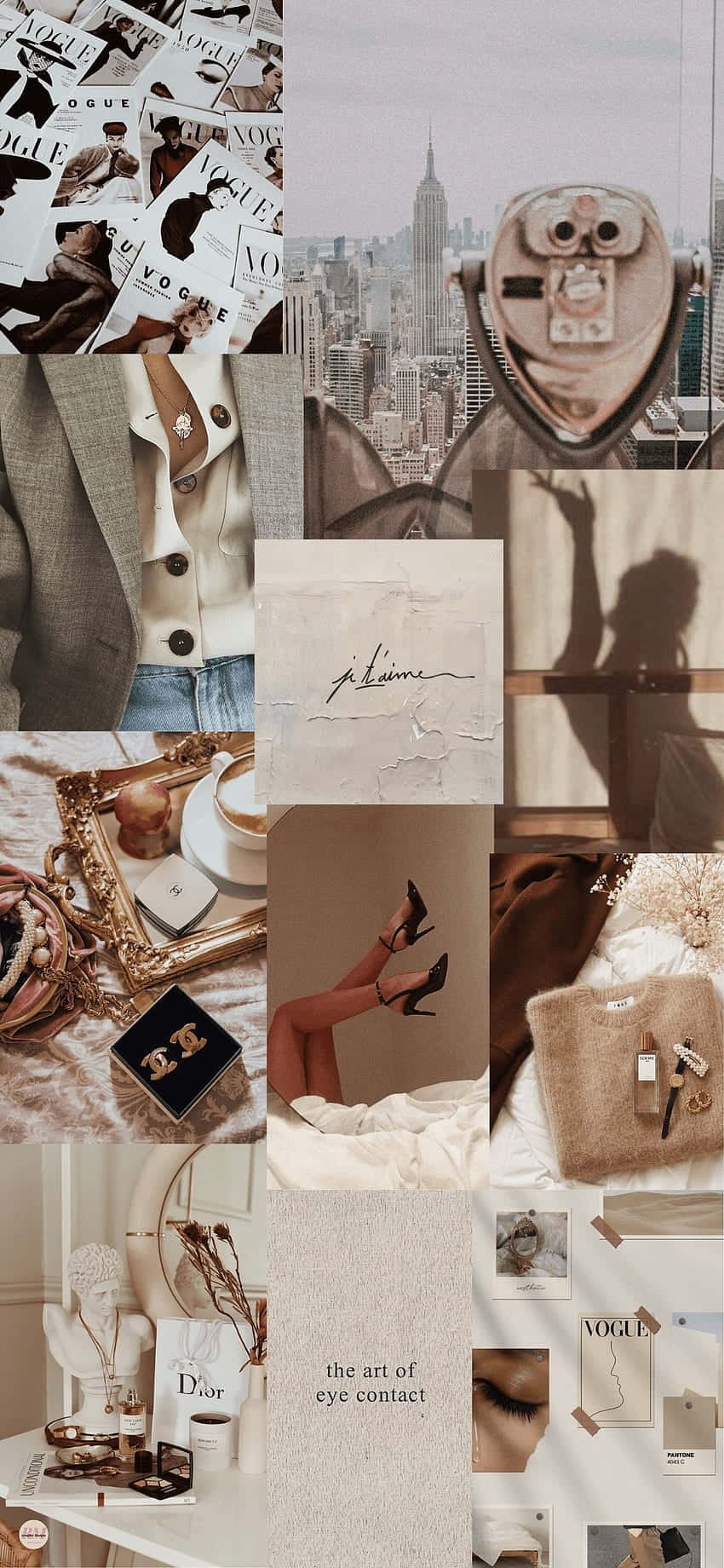 Dior Inspired Aesthetic Collage Wallpaper