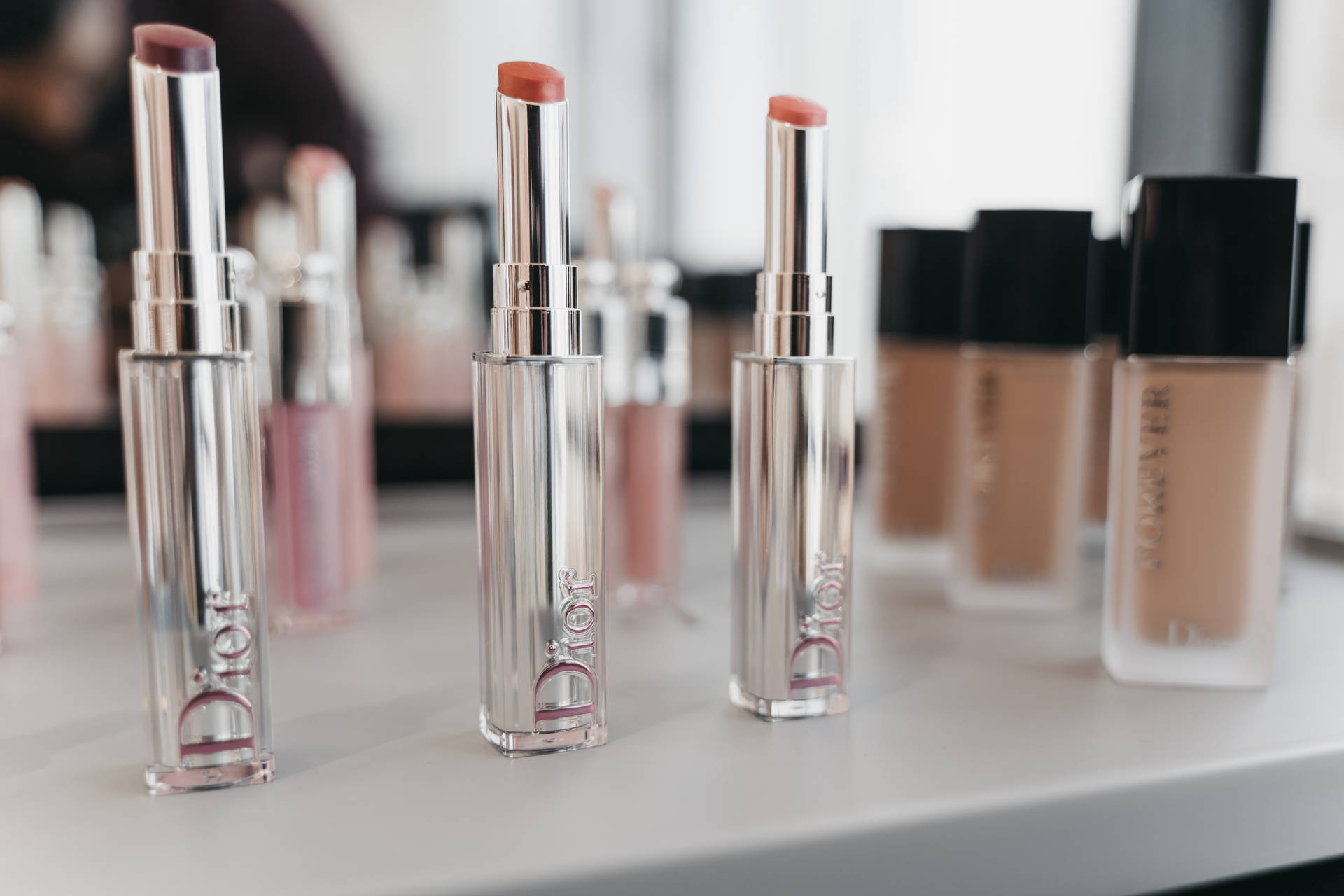 Dior Lipsticks And Foundations Wallpaper