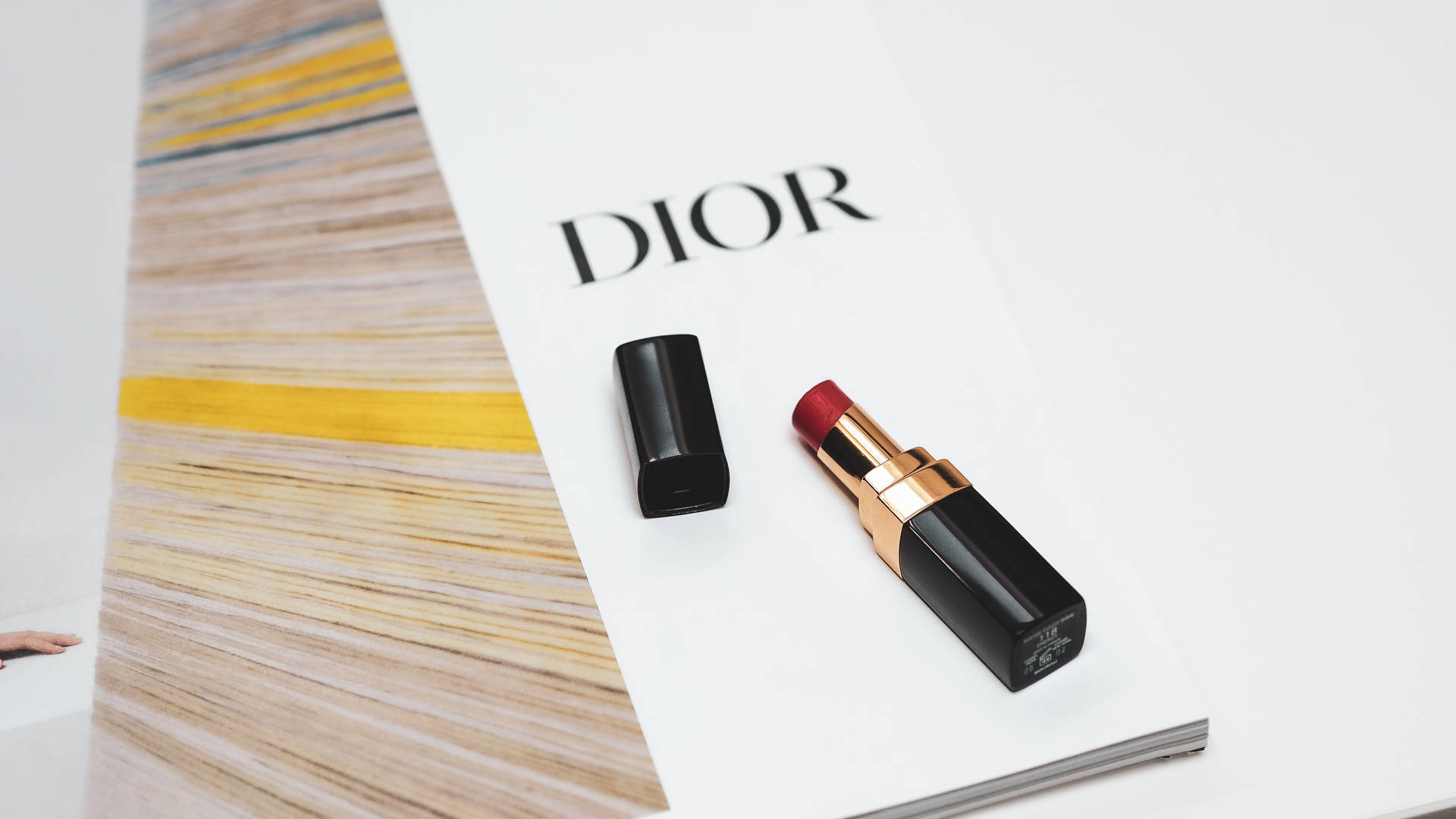 Dior Magazine And Lipstick Wallpaper