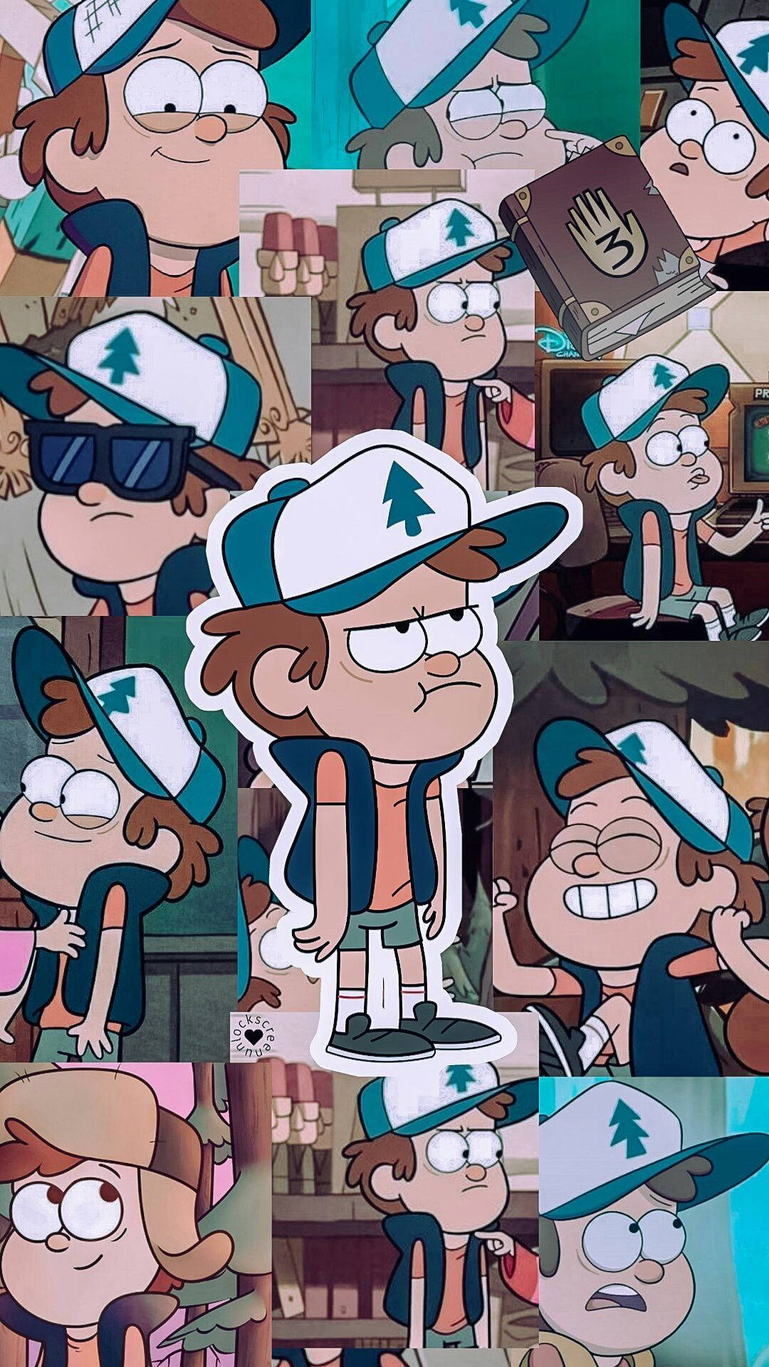 Dipper Pines Collage Of Reactions Wallpaper