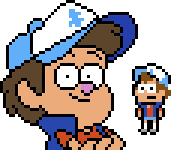 Dipperand Mabel Pines Pixel Art PNG