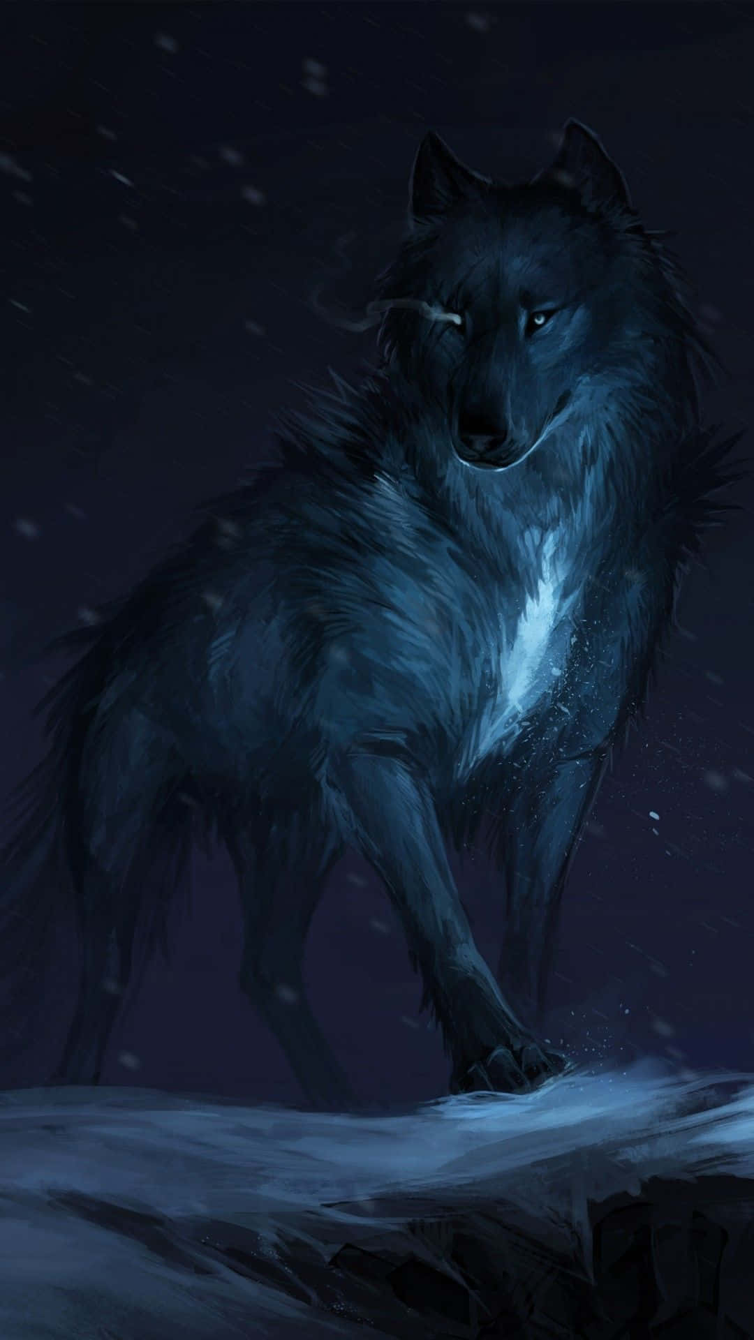 An Enigmatic Dire Wolf's Close-up Wallpaper