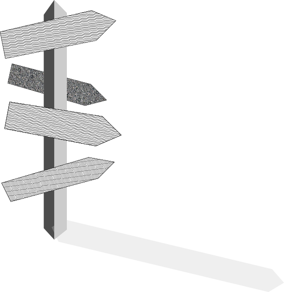 Directional Signpost Graphic PNG