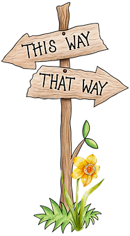 Directional Wooden Signs Illustration PNG