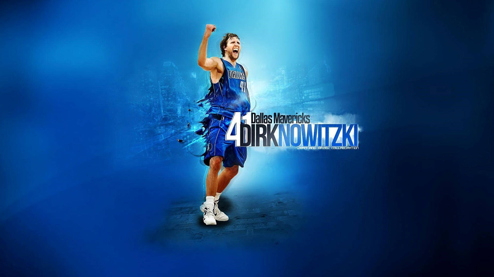 Dirk Nowitzki Giocatore Numero 41 Sfondo