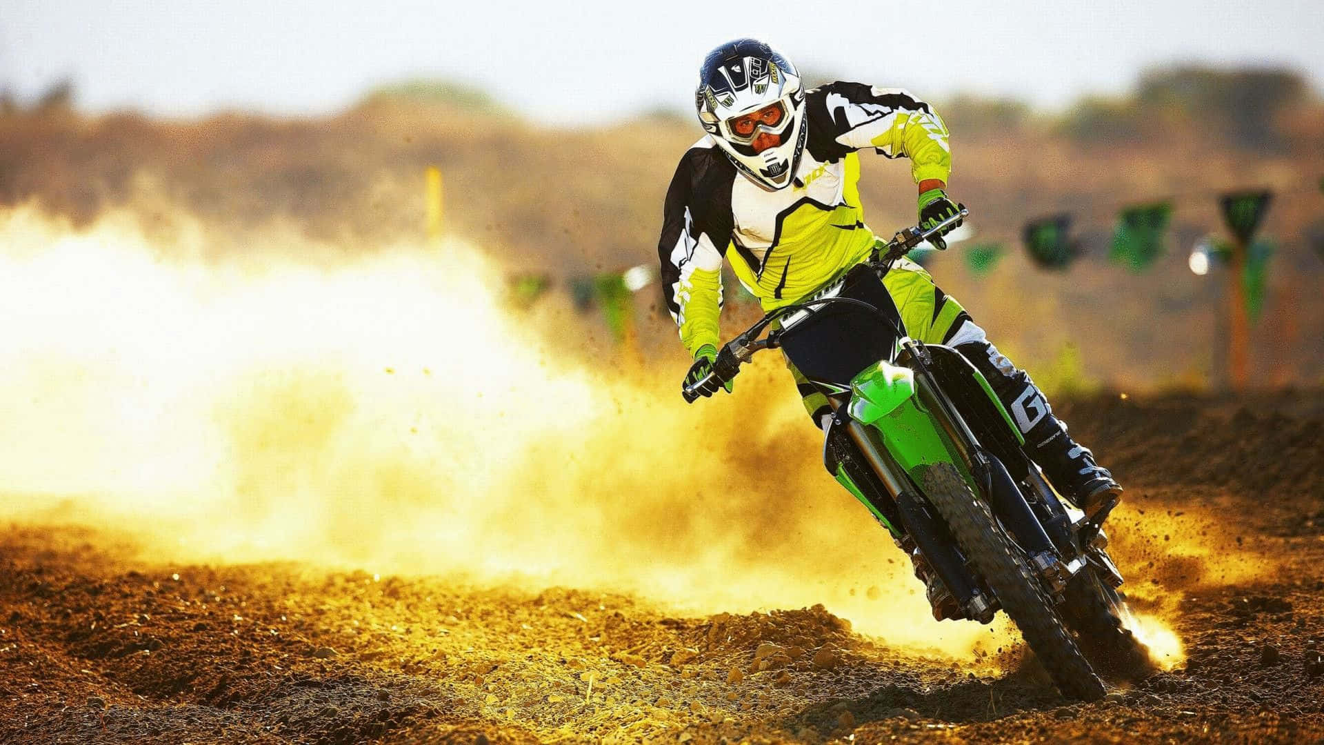 Dirt Bike Racer in Action