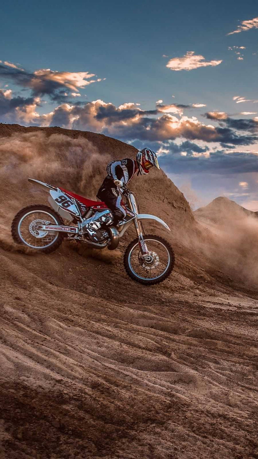 Dirt Bike In Desert Wallpaper
