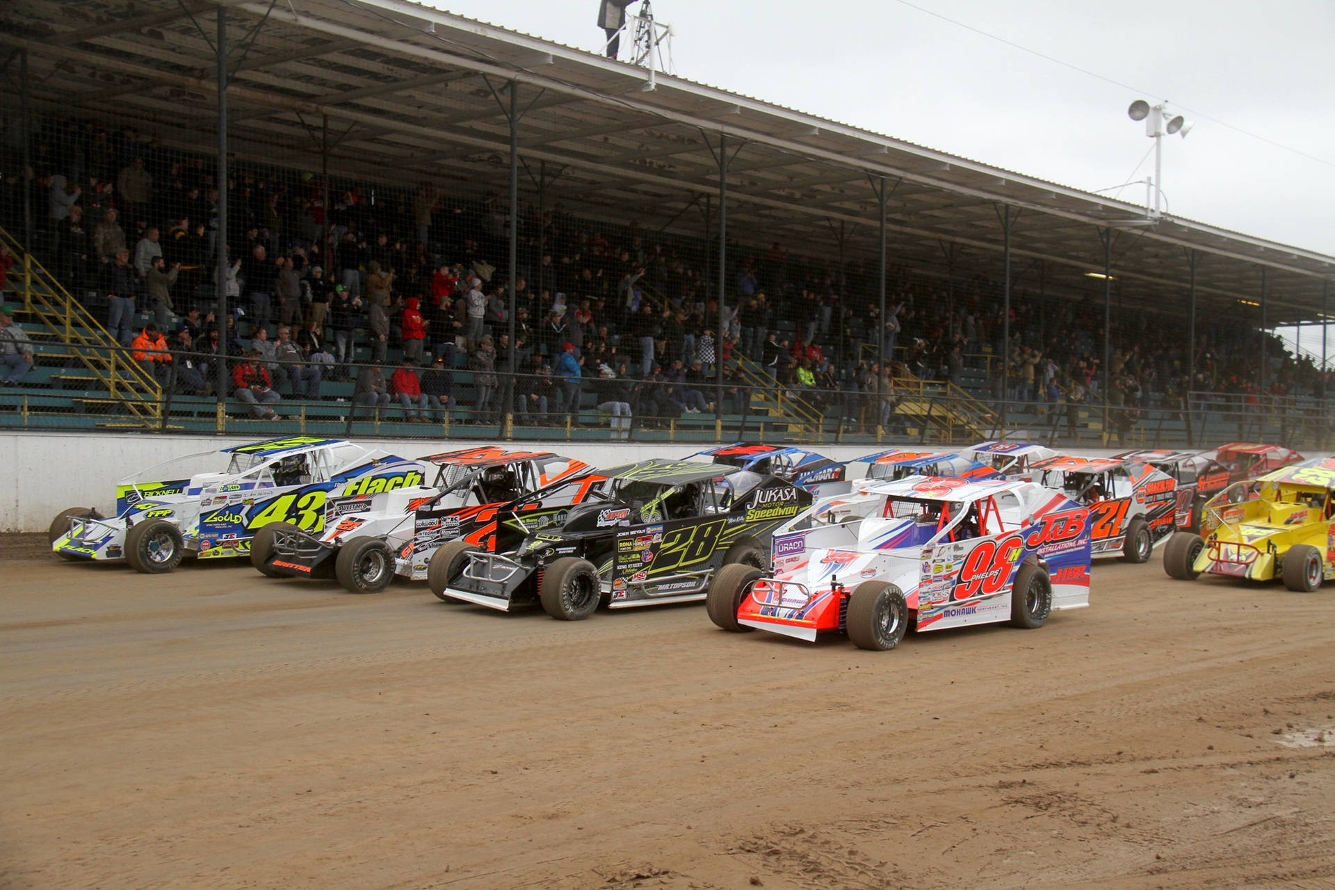 Dirt Track With Dirt Cars Wallpaper