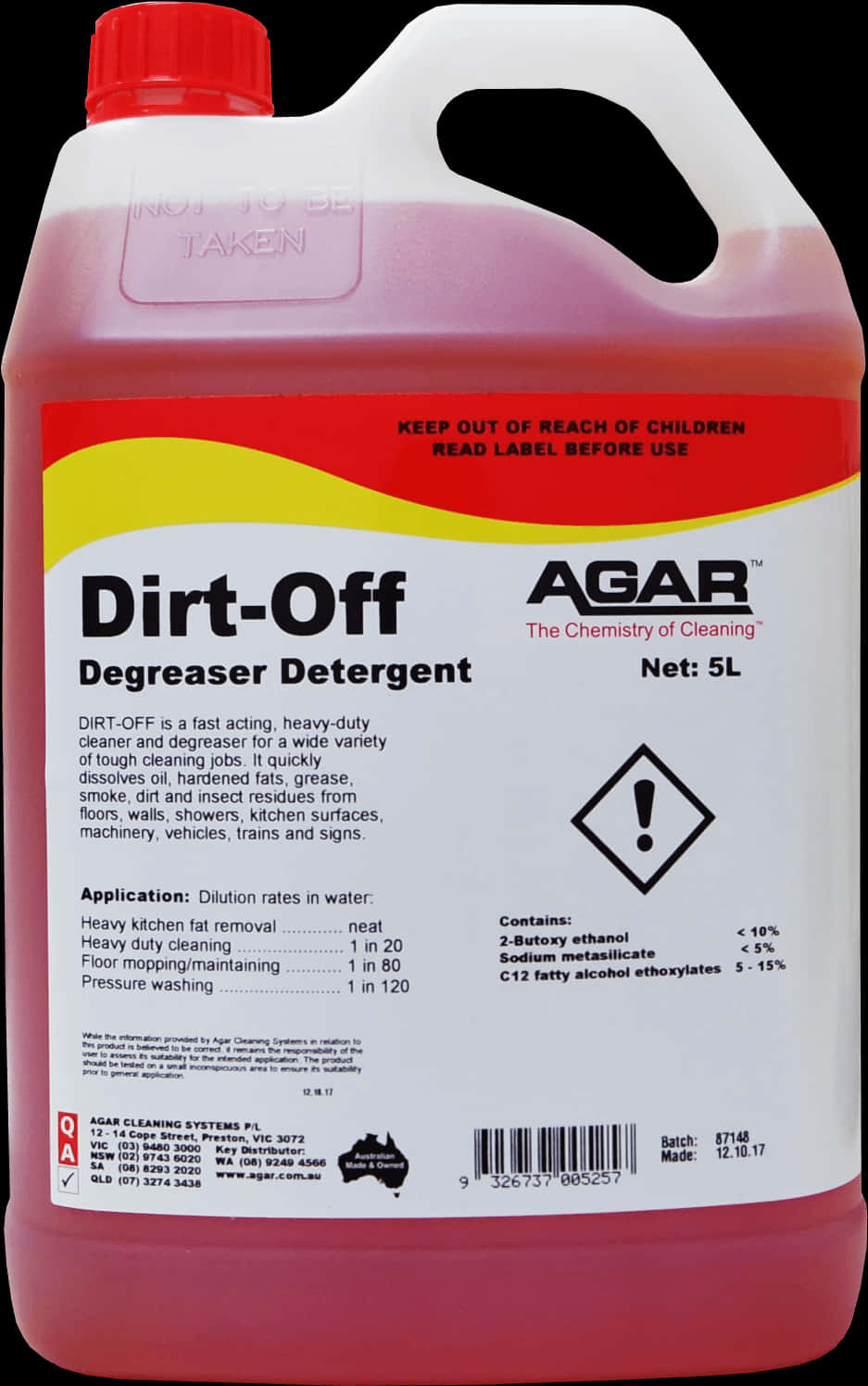 Dirt Off Degreaser Detergent5 L PNG