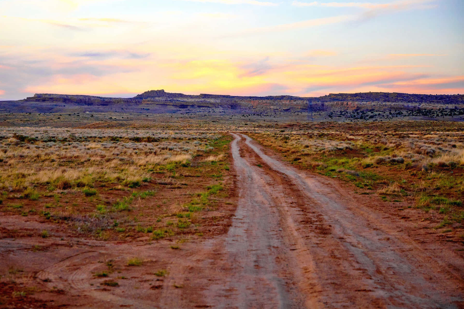 A Dirt Road In The Desert