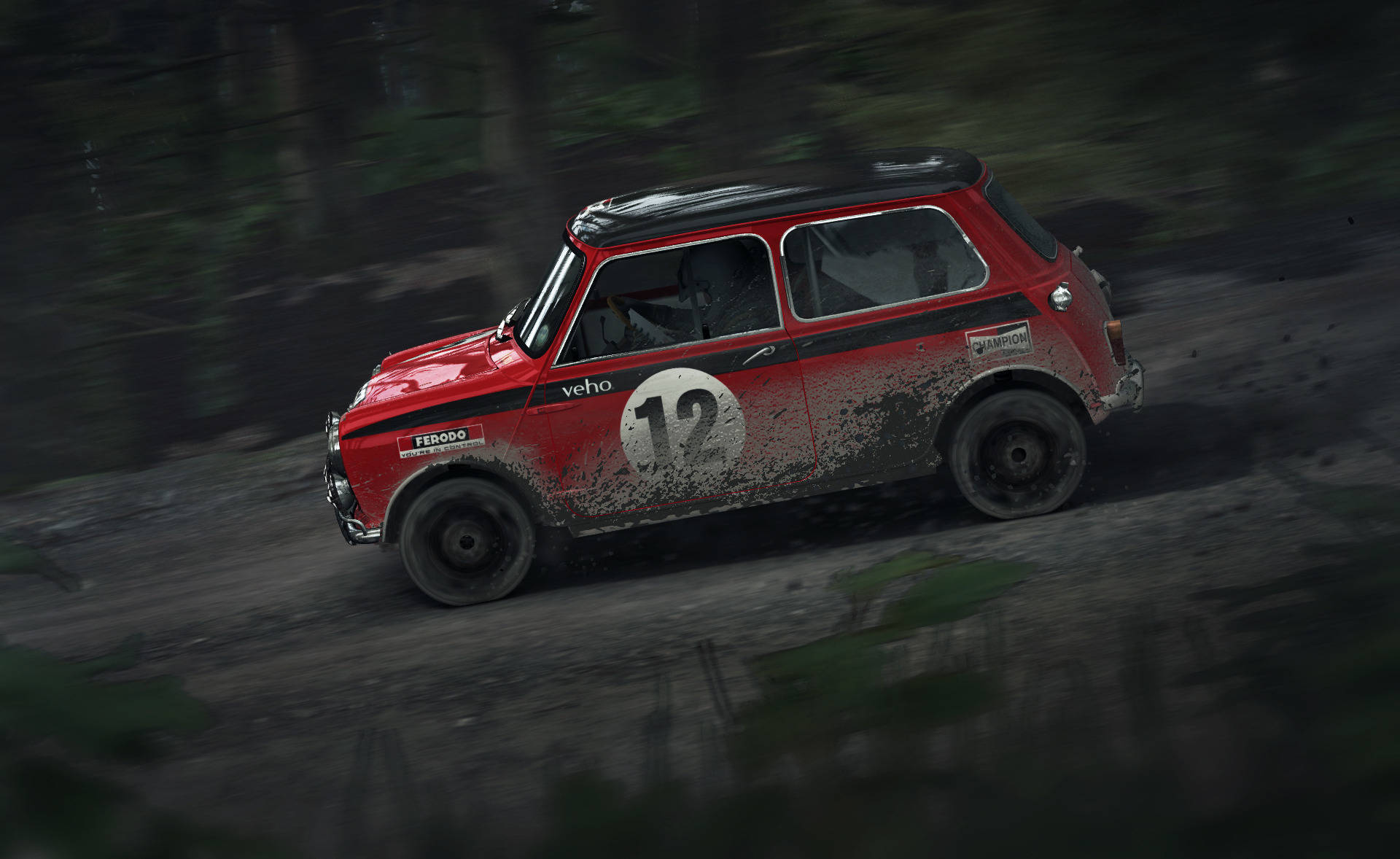 Kør Dirt Rally Racing gennem mudrede stier Wallpaper