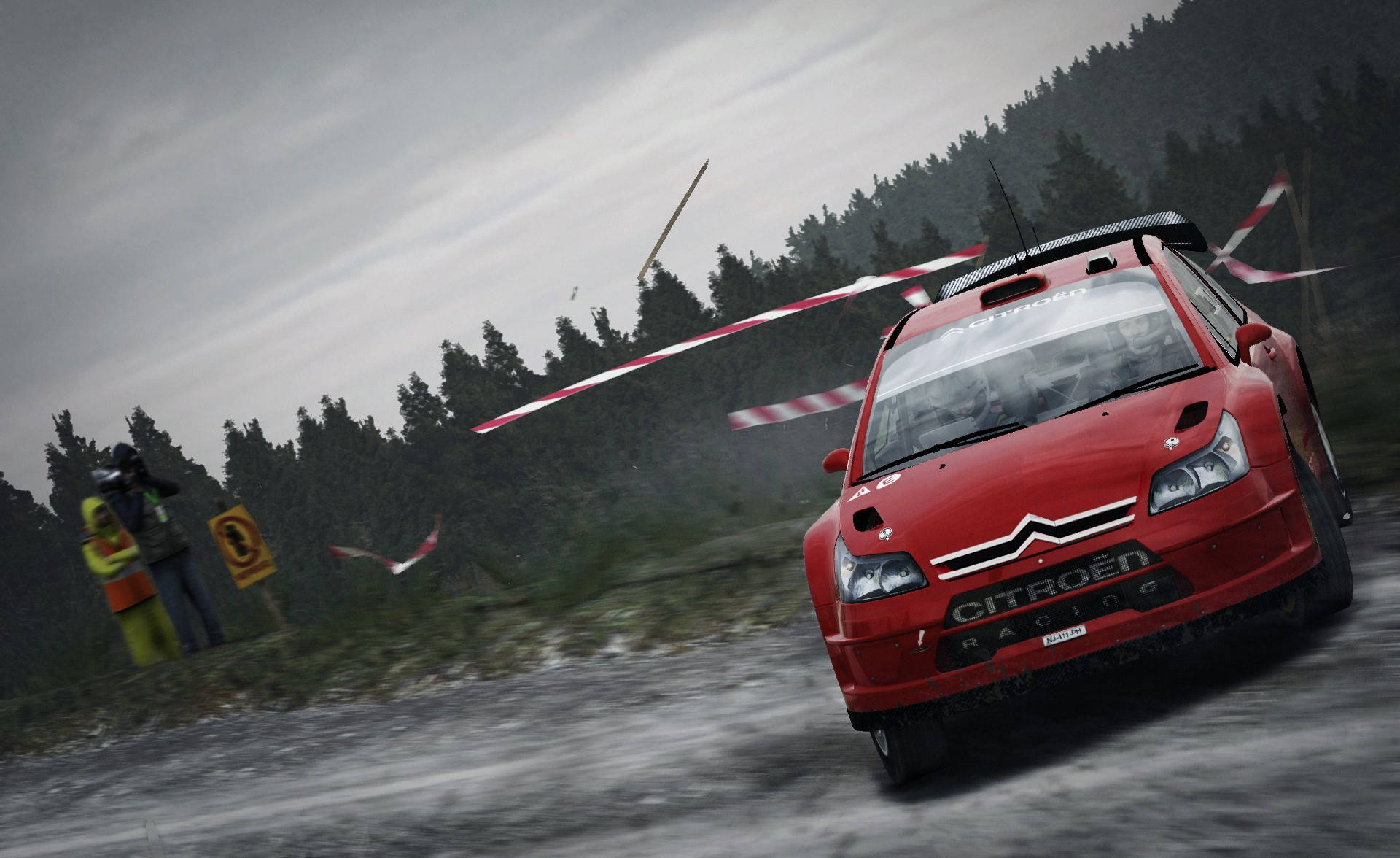 Sort Dirt Rally Citroën bil tapet Wallpaper