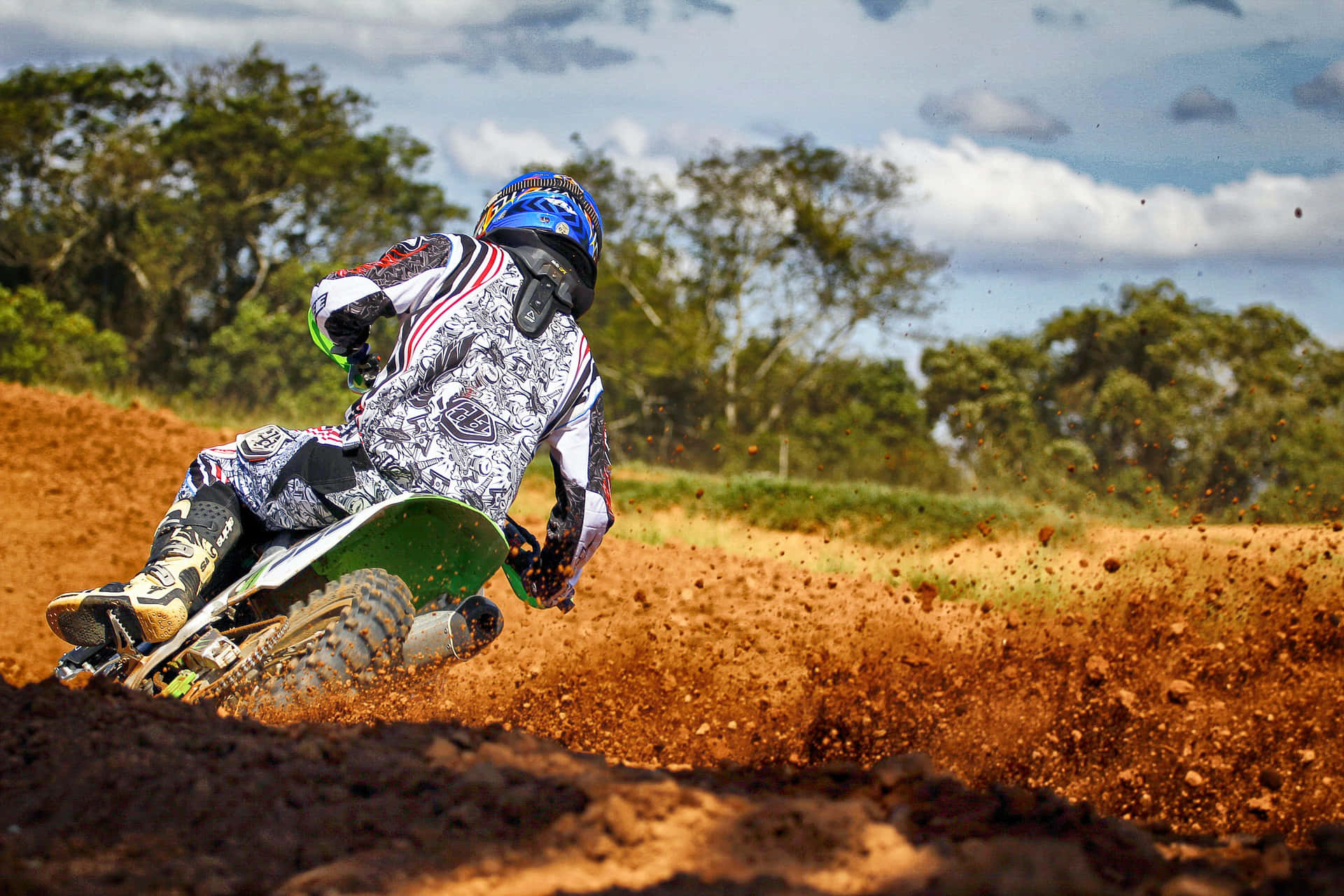 Rider conquering the trails on a dirtbike