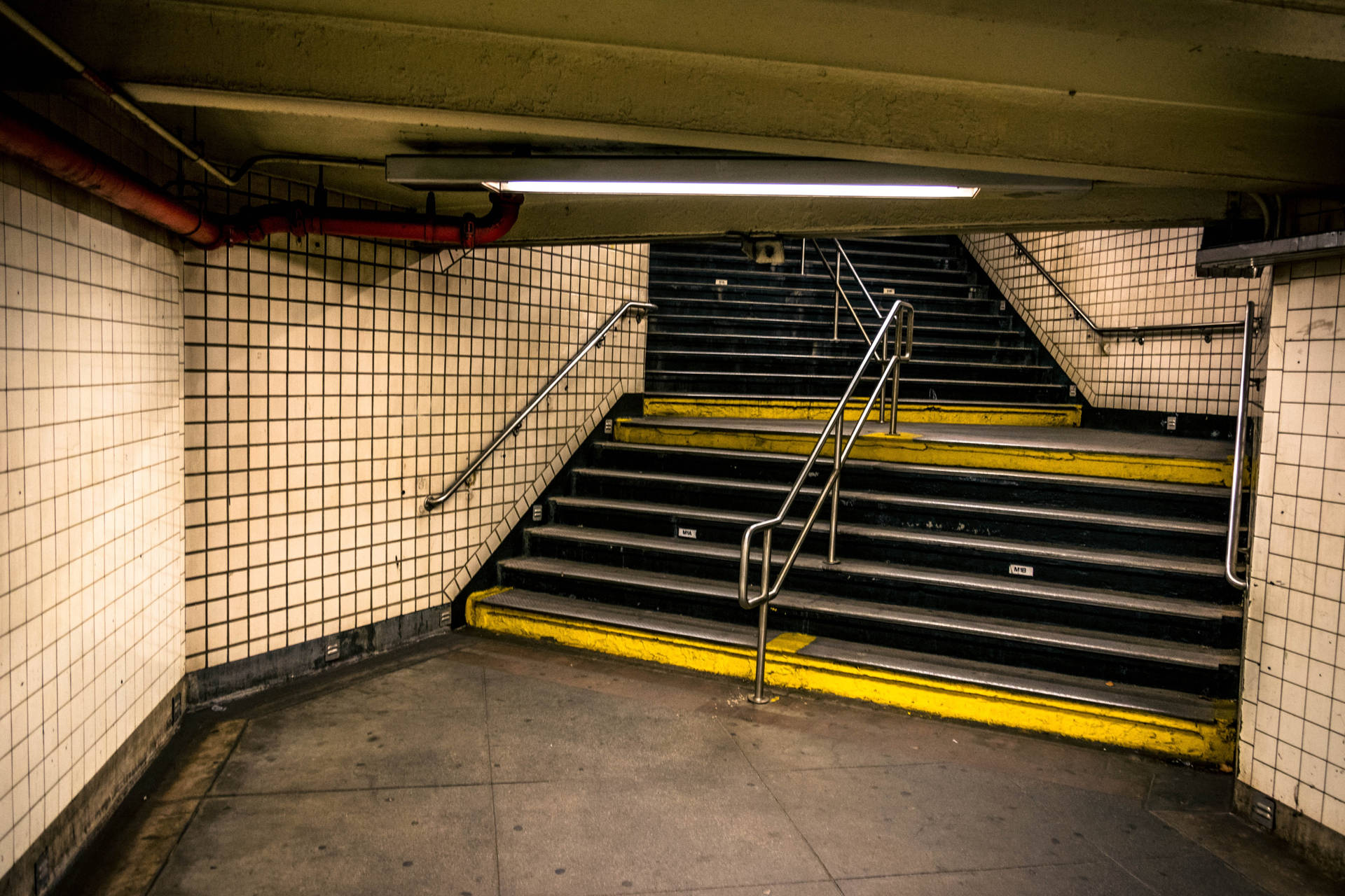 Dirty Subway Stairs Wallpaper