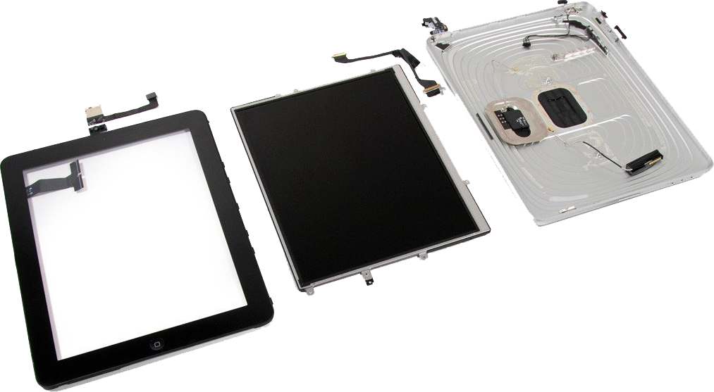 Disassembled Whitei Pad Components PNG