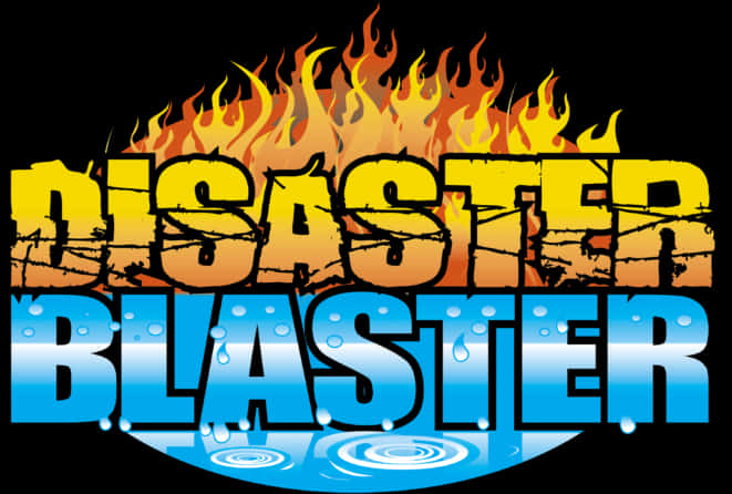 Disaster Blaster_ Flame Water Logo PNG