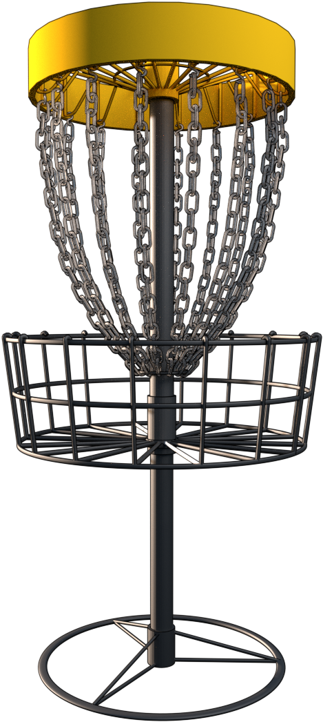 Disc Golf Basket3 D Model PNG