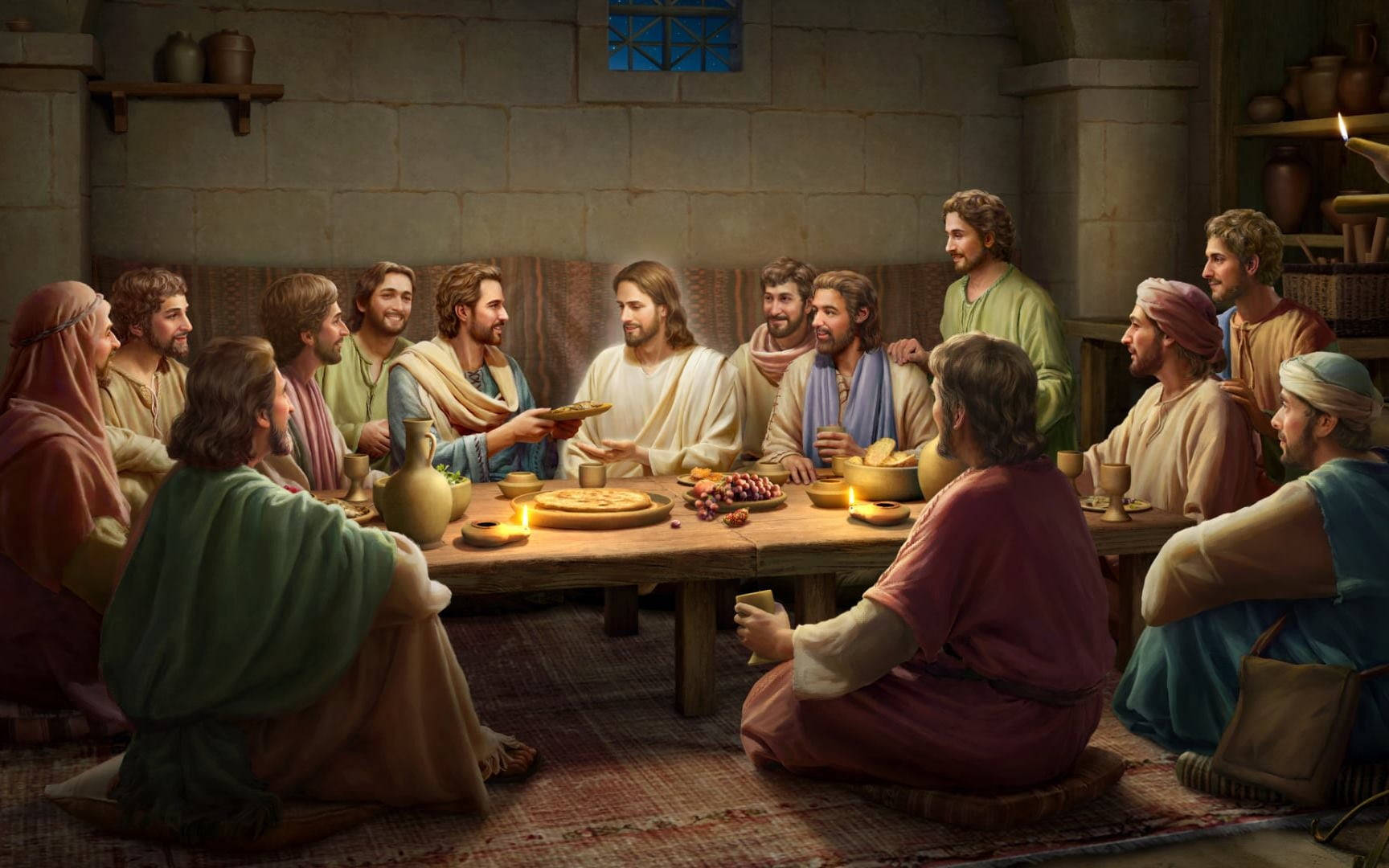 Disciples With Jesus Desktop Wallpaper