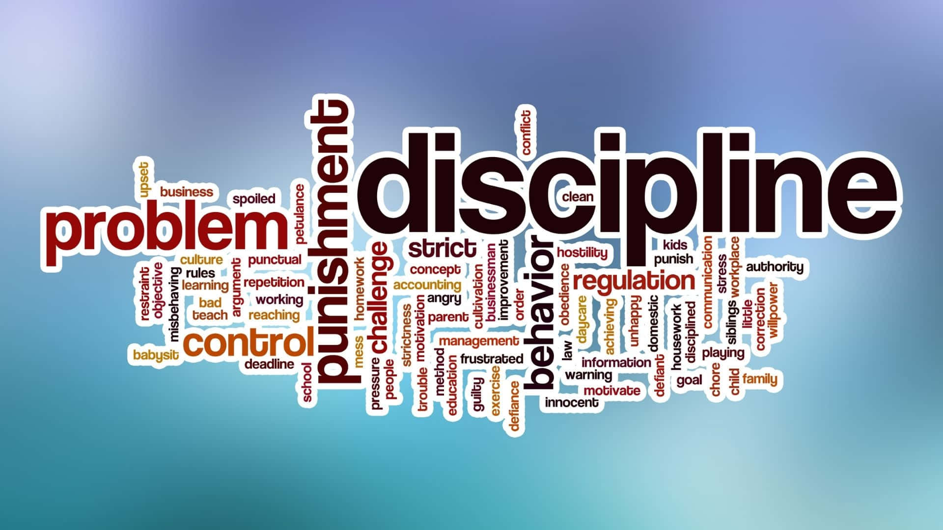 Discipline Concept Word Cloud Wallpaper