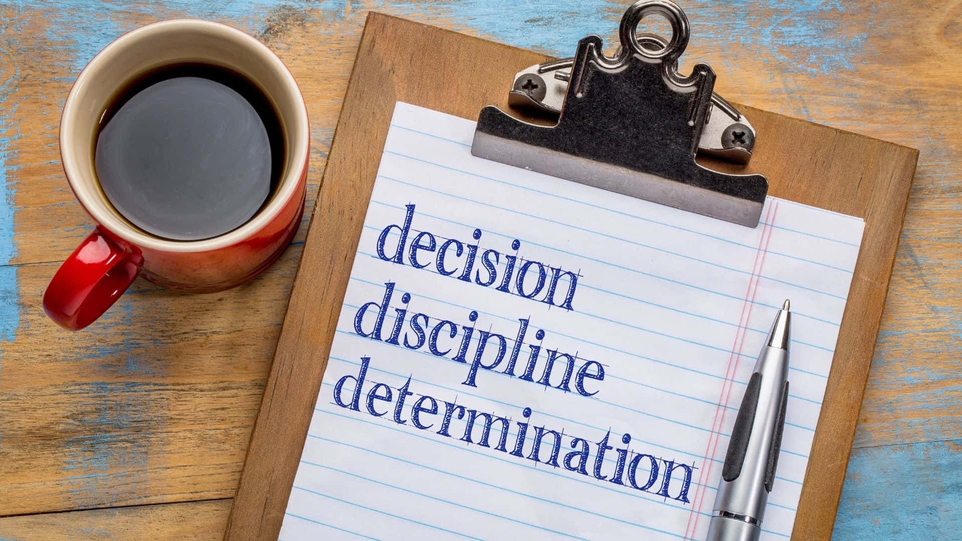Discipline Decision Determination Concept Wallpaper