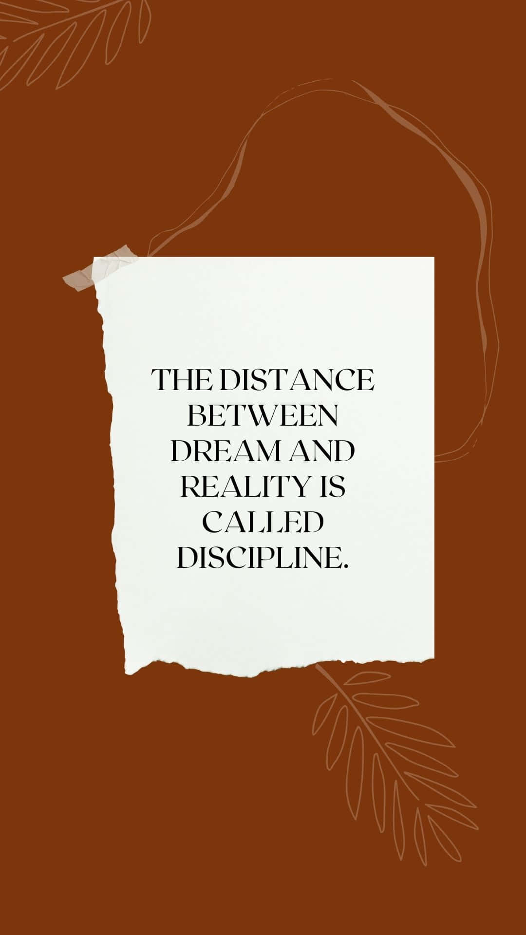 Discipline Dream Reality Quote Wallpaper