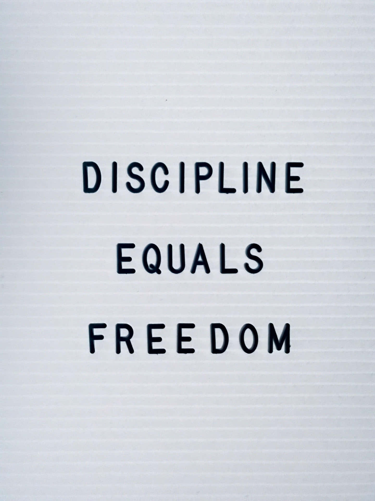 Discipline Equals Freedom Quote Wallpaper